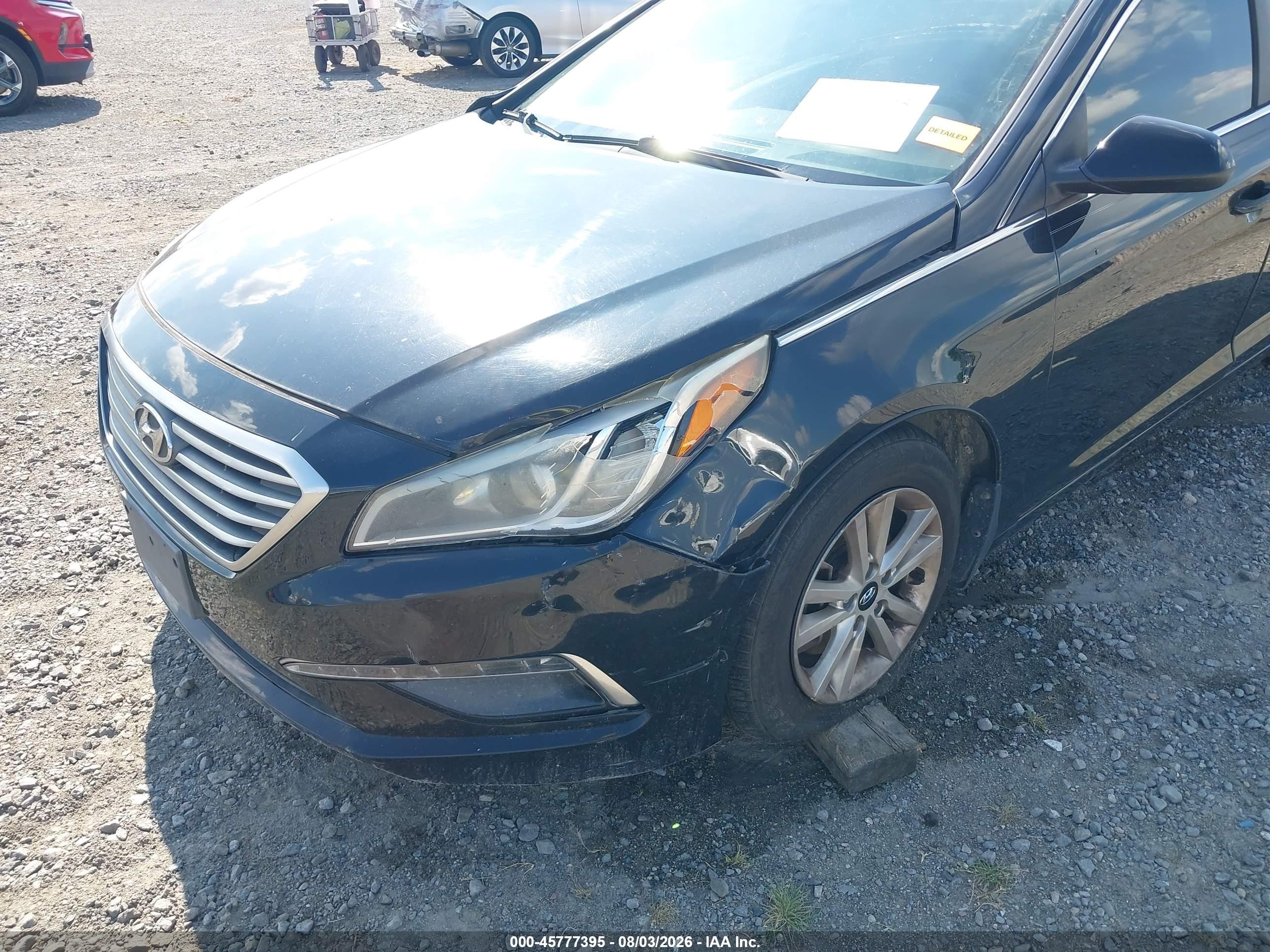 2015 Hyundai Sonata Se Черный vin: 5NPE24AF2FH145840