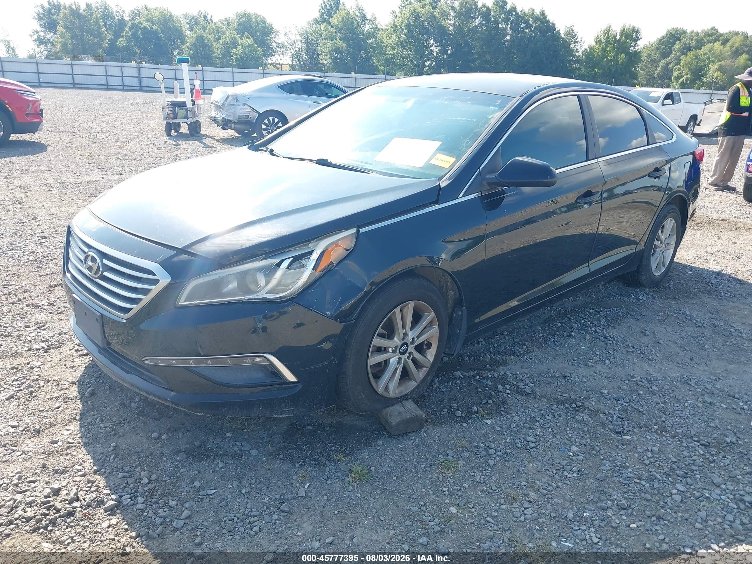 2015 Hyundai Sonata Se Черный vin: 5NPE24AF2FH145840
