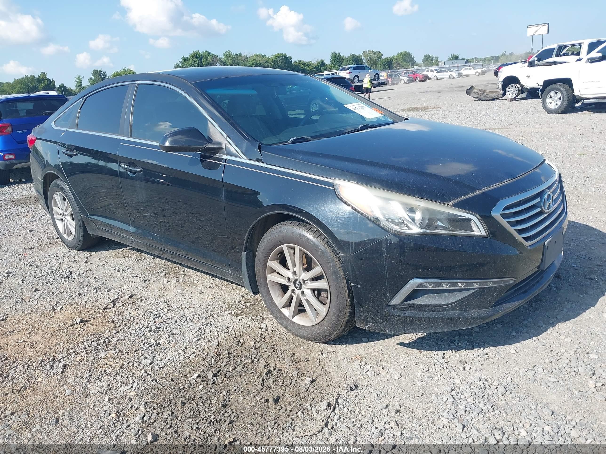2015 Hyundai Sonata Se Черный vin: 5NPE24AF2FH145840