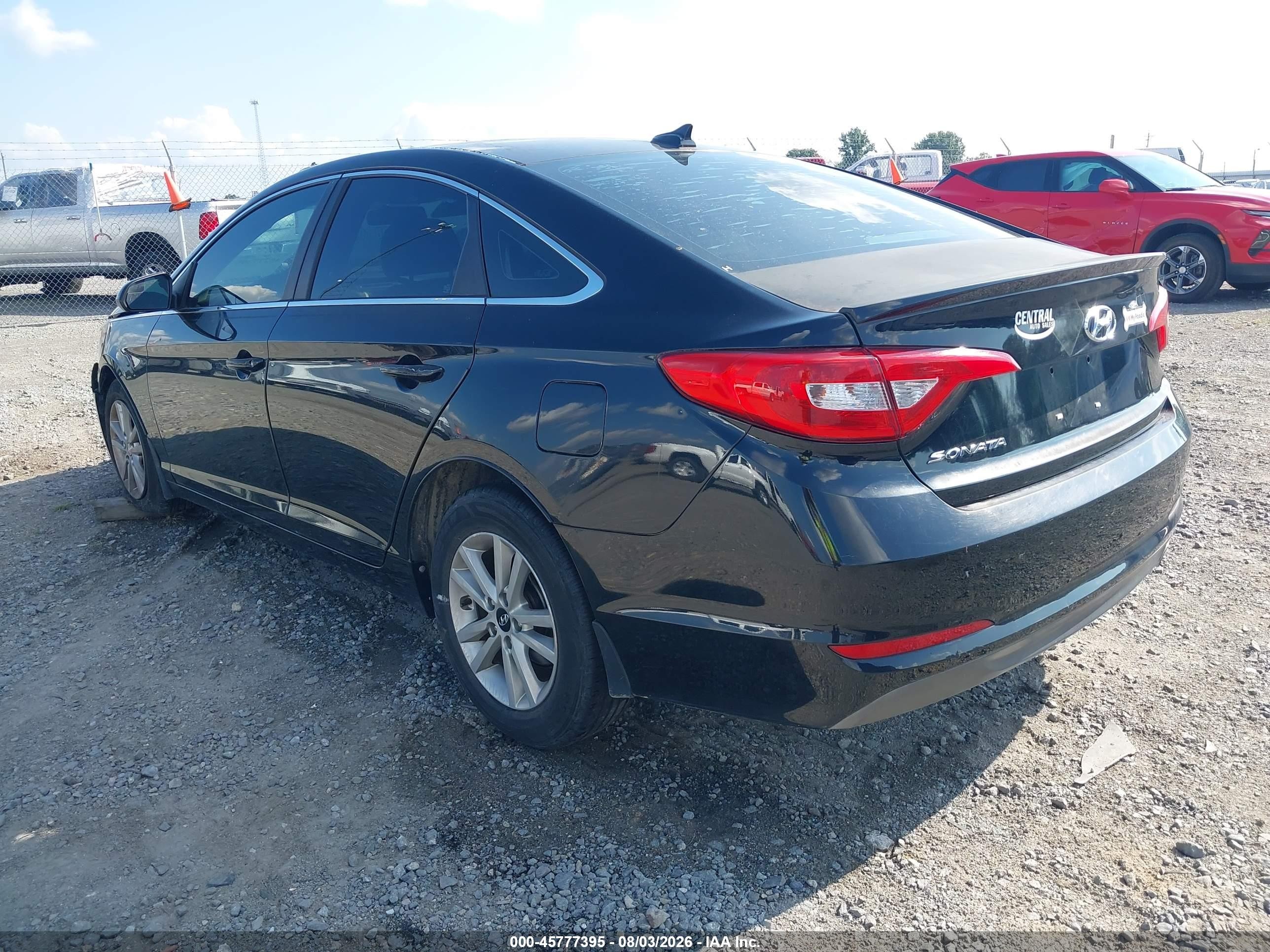 2015 Hyundai Sonata Se Черный vin: 5NPE24AF2FH145840
