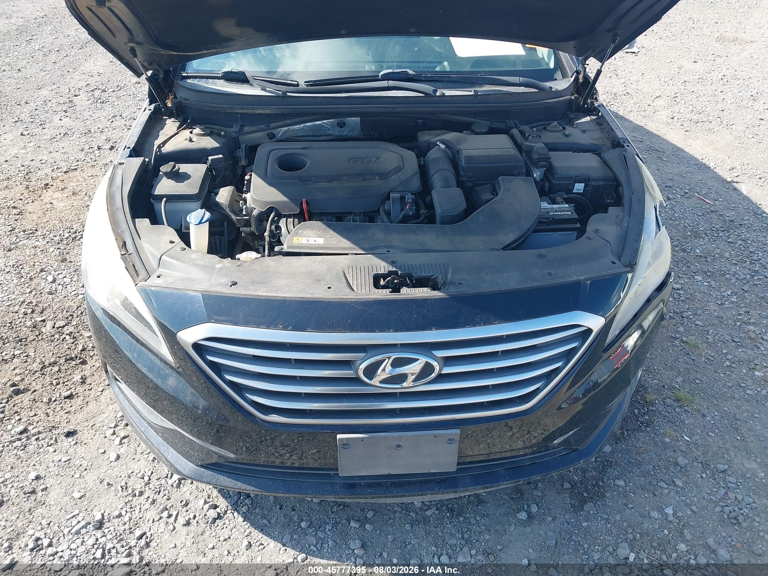 2015 Hyundai Sonata Se Черный vin: 5NPE24AF2FH145840