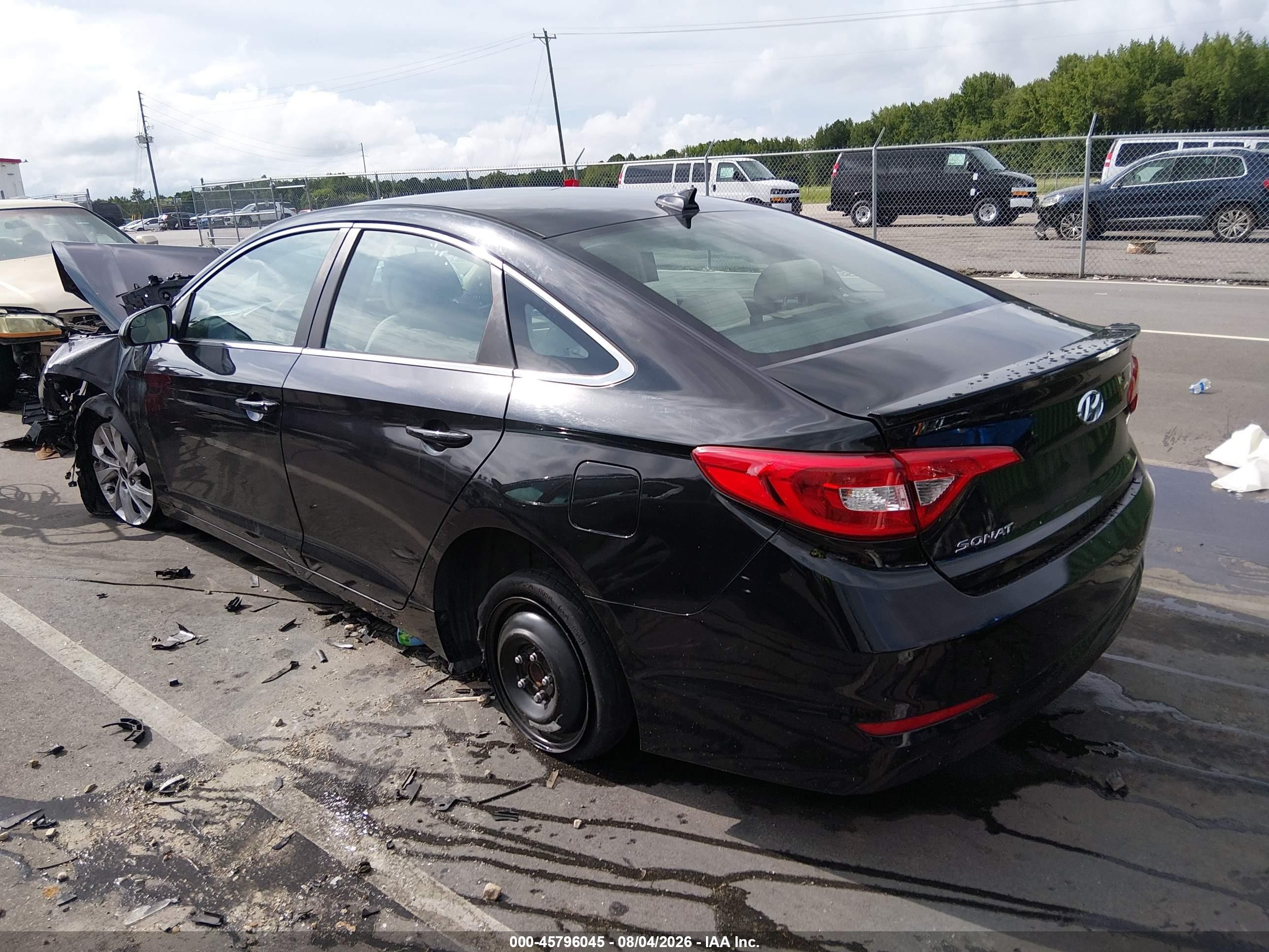 2015 Hyundai Sonata Se Черный vin: 5NPE24AF2FH158605