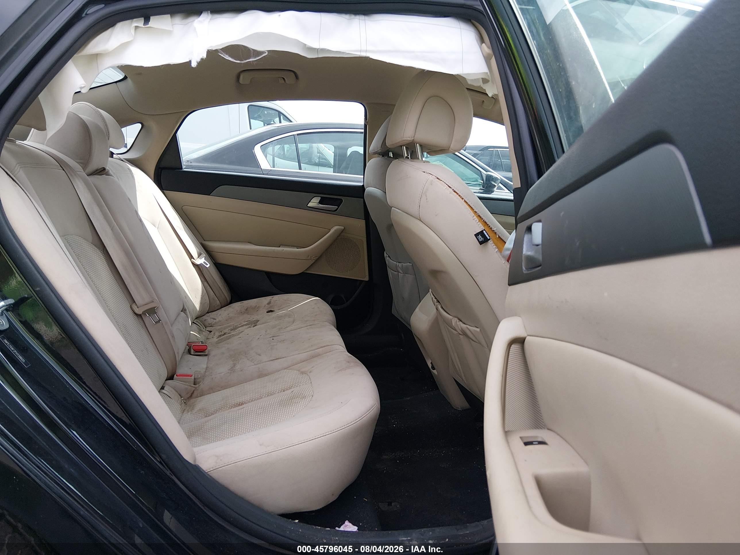 2015 Hyundai Sonata Se Черный vin: 5NPE24AF2FH158605