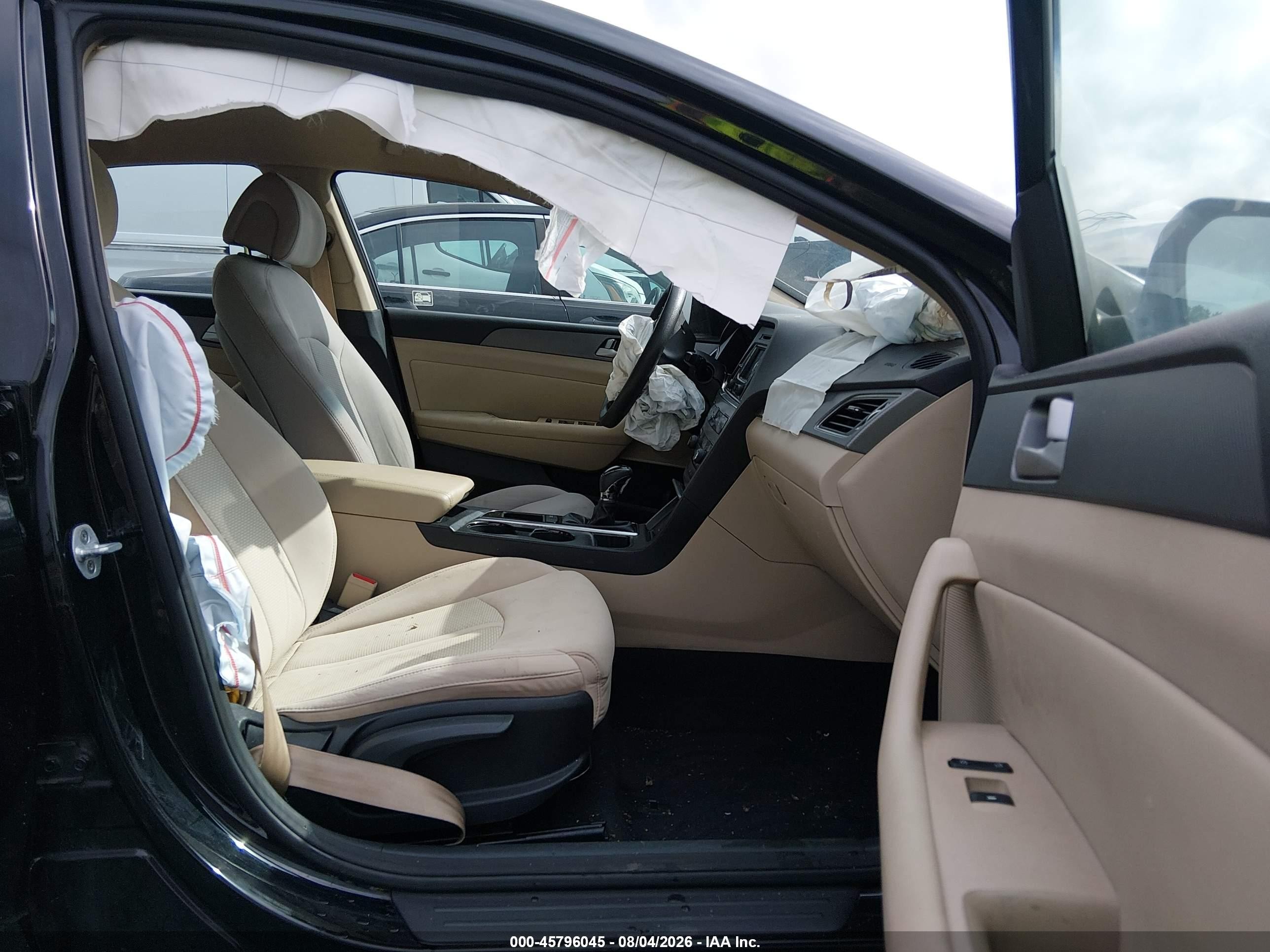 2015 Hyundai Sonata Se Черный vin: 5NPE24AF2FH158605