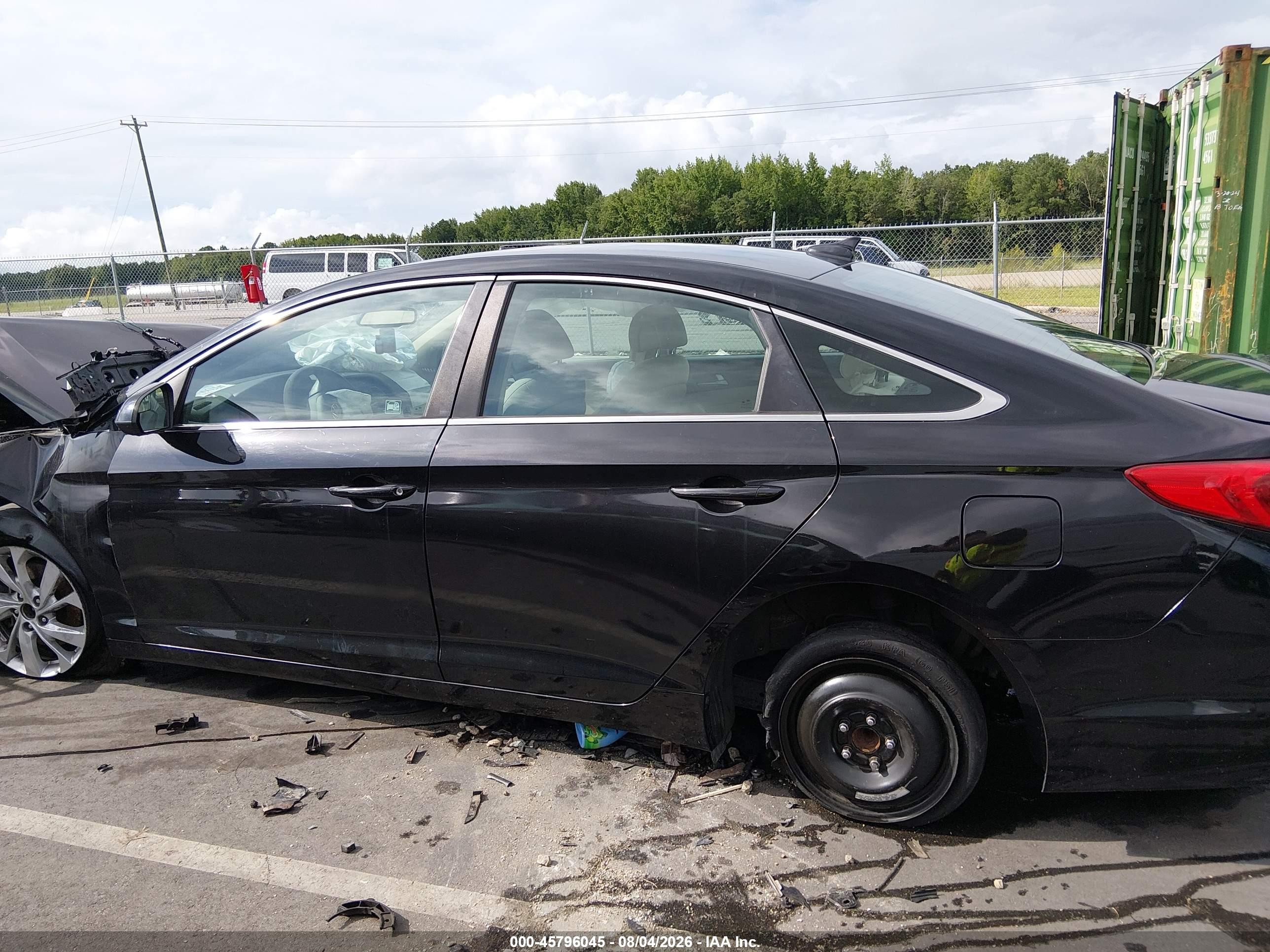 2015 Hyundai Sonata Se Черный vin: 5NPE24AF2FH158605