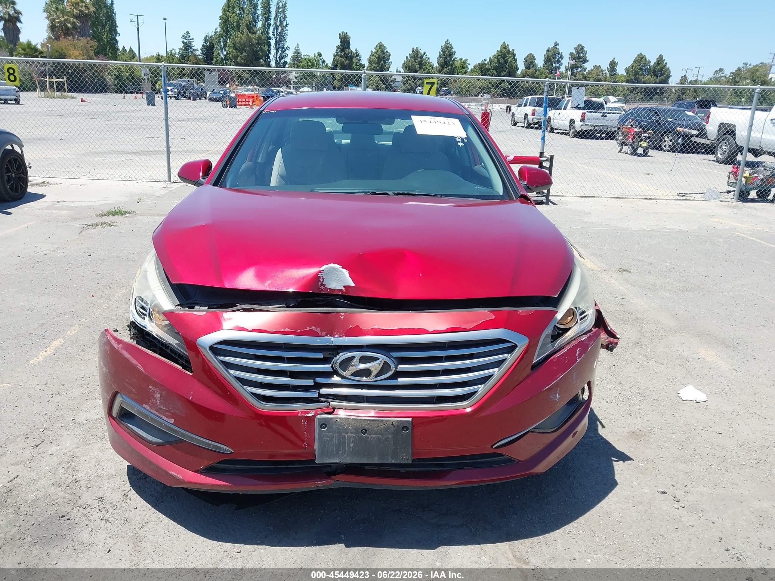 2015 Hyundai Sonata Se Red vin: 5NPE24AF2FH168180