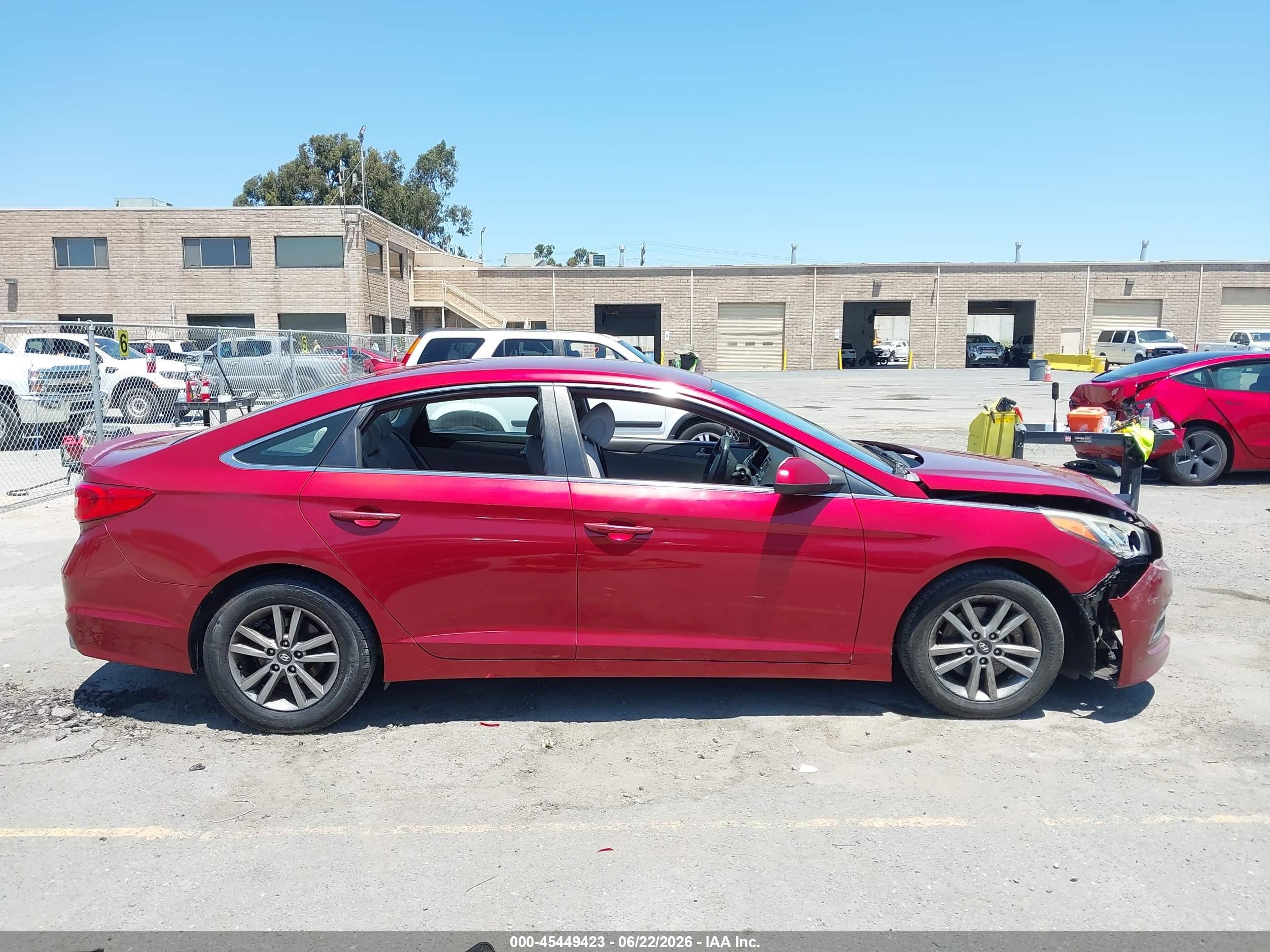 2015 Hyundai Sonata Se Red vin: 5NPE24AF2FH168180
