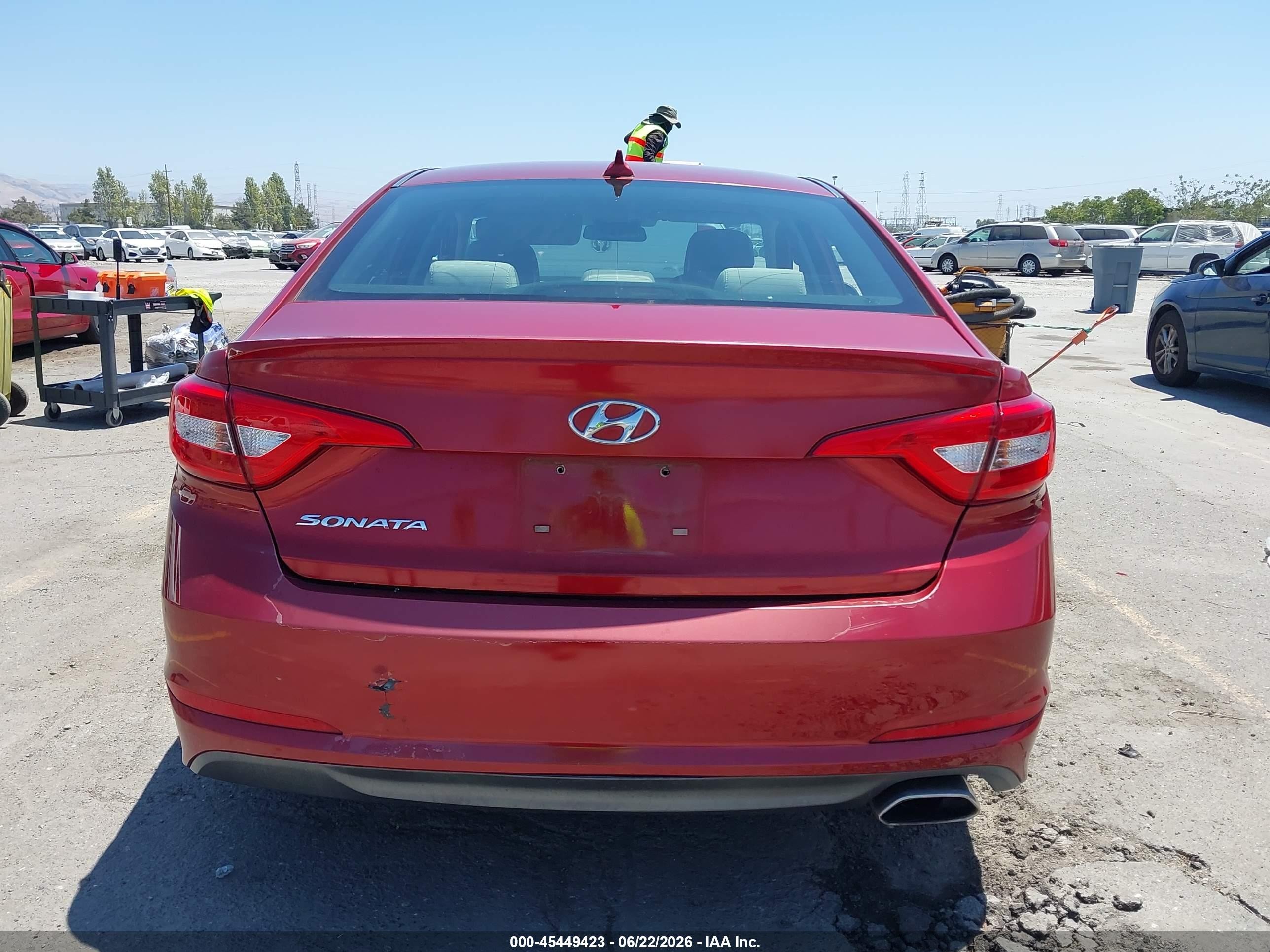 2015 Hyundai Sonata Se Red vin: 5NPE24AF2FH168180