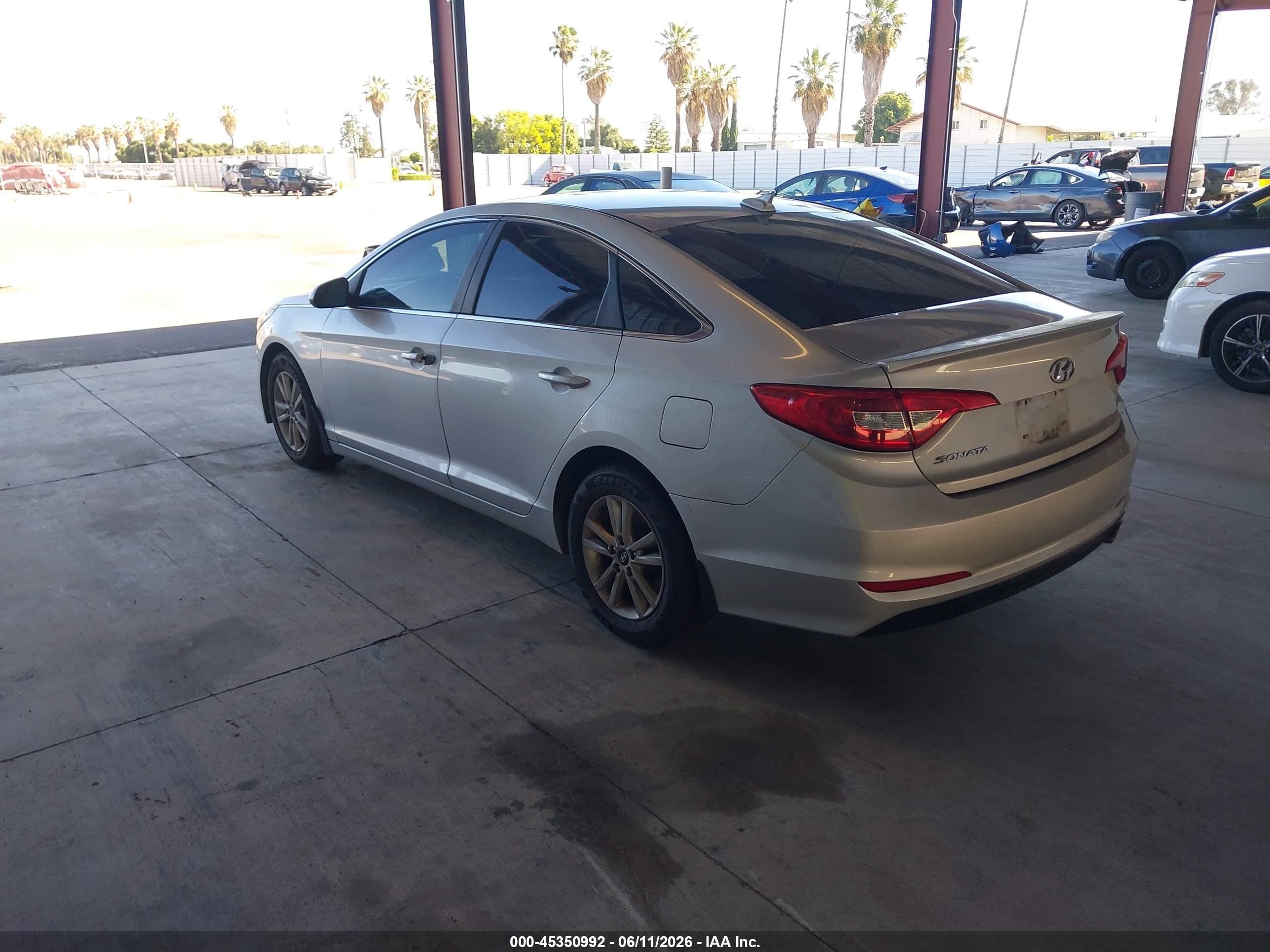 2015 Hyundai Sonata Se Silver vin: 5NPE24AF2FH187926