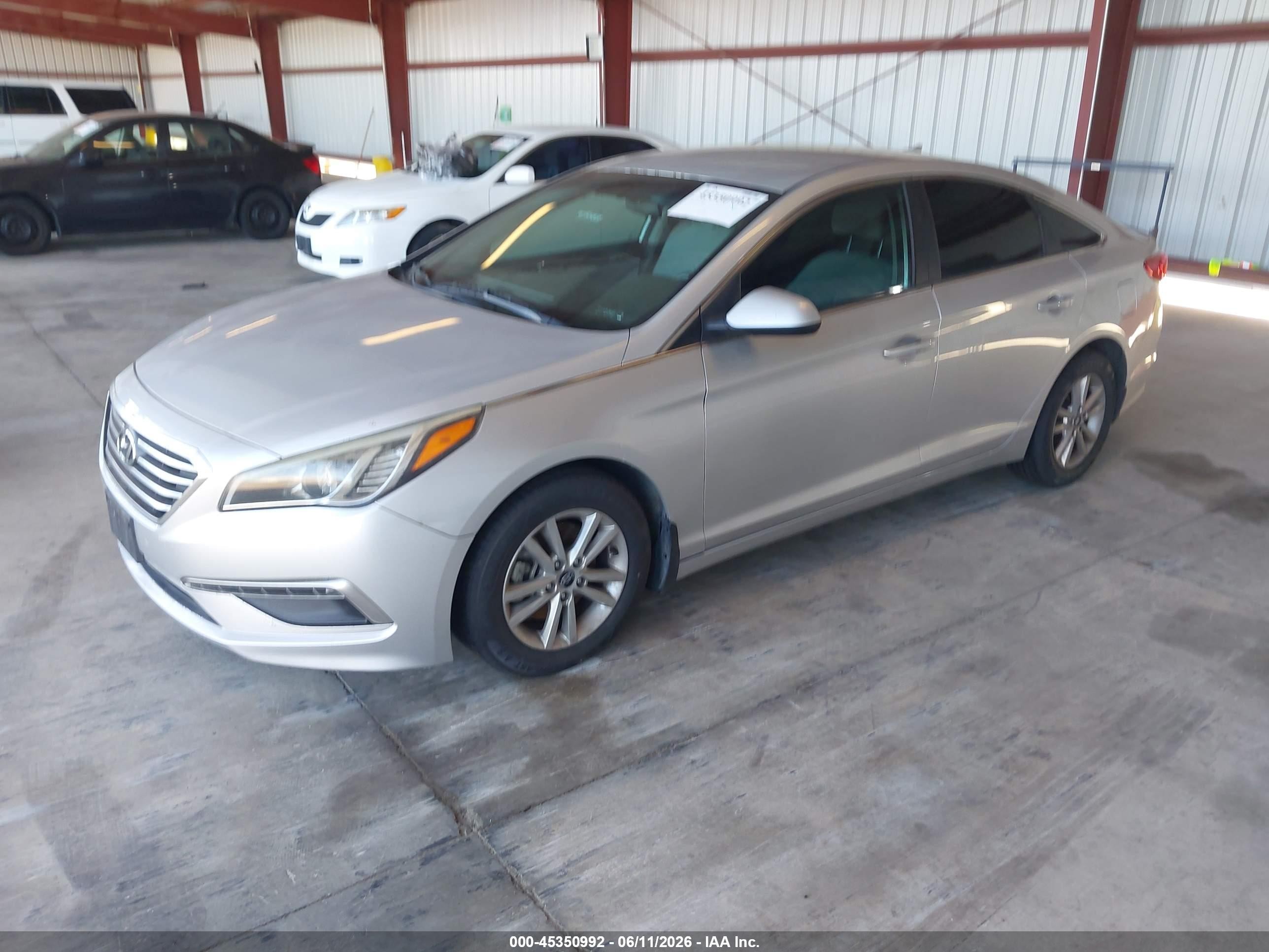 2015 Hyundai Sonata Se Silver vin: 5NPE24AF2FH187926