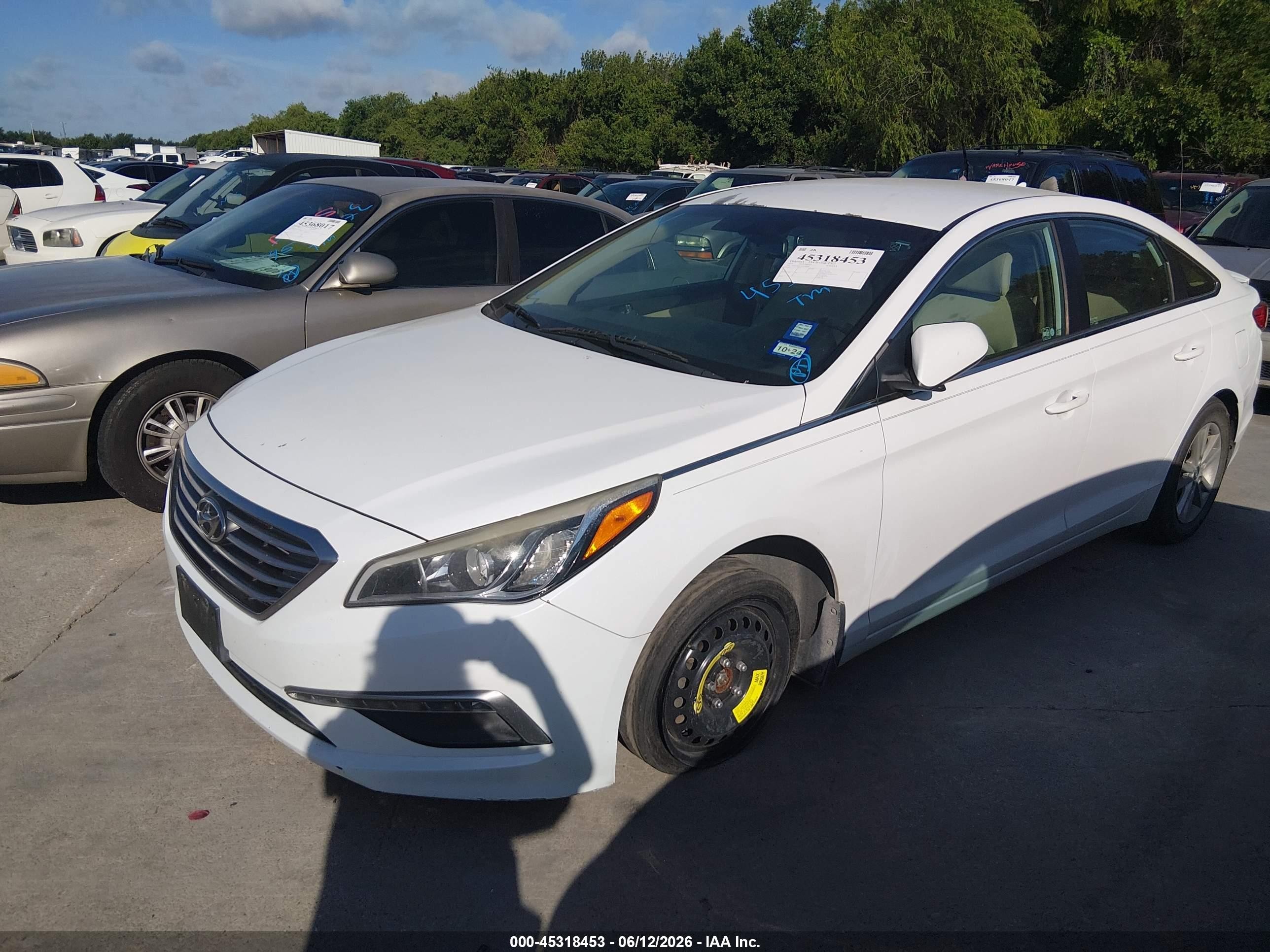 2015 Hyundai Sonata Se White vin: 5NPE24AF2FH188008