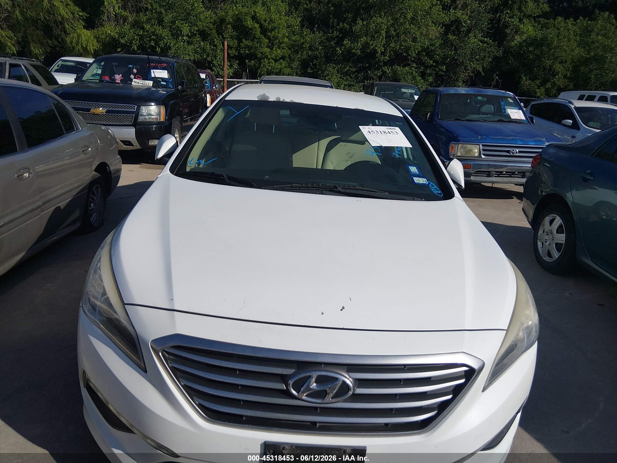 2015 Hyundai Sonata Se White vin: 5NPE24AF2FH188008