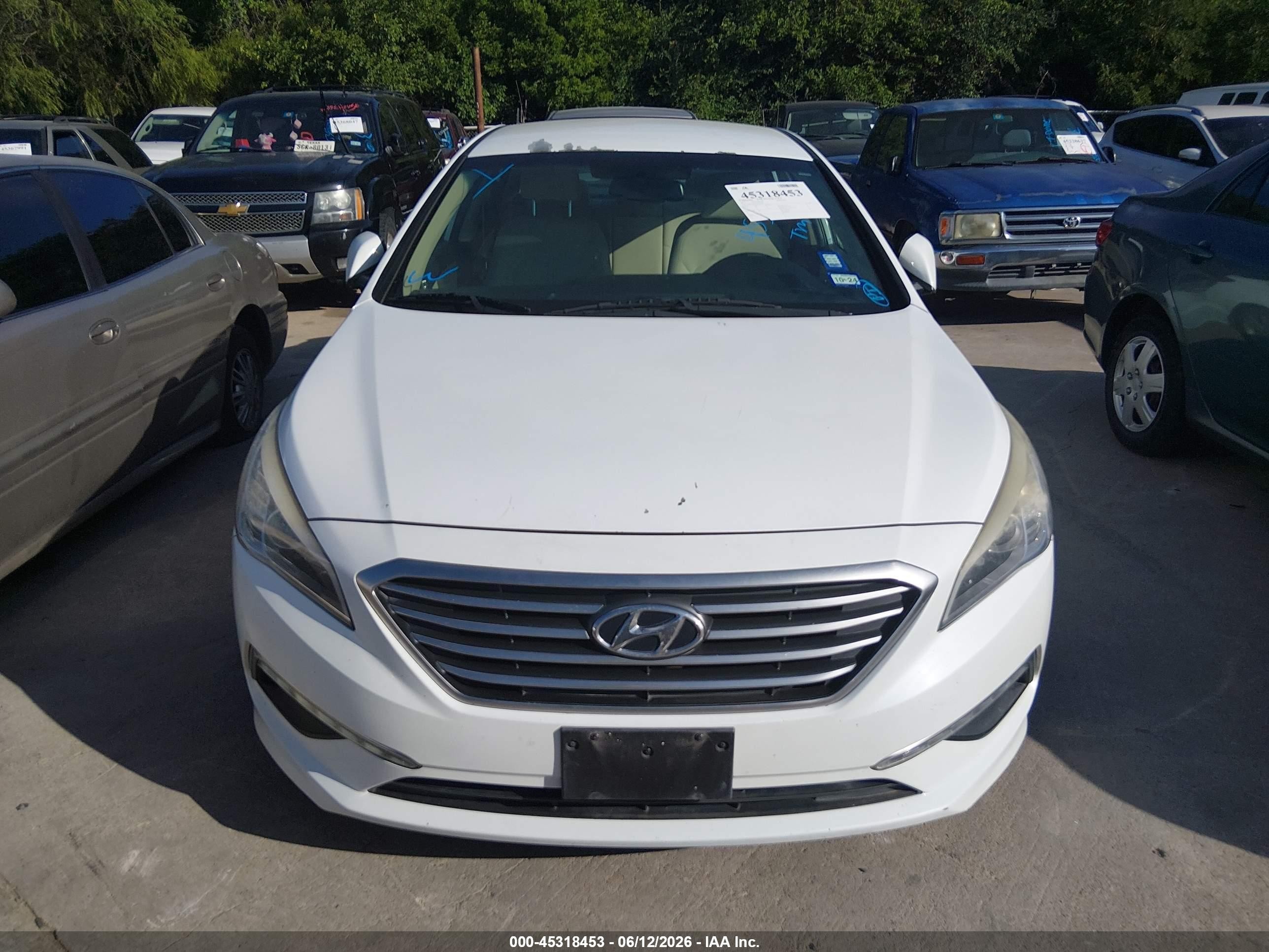 2015 Hyundai Sonata Se White vin: 5NPE24AF2FH188008