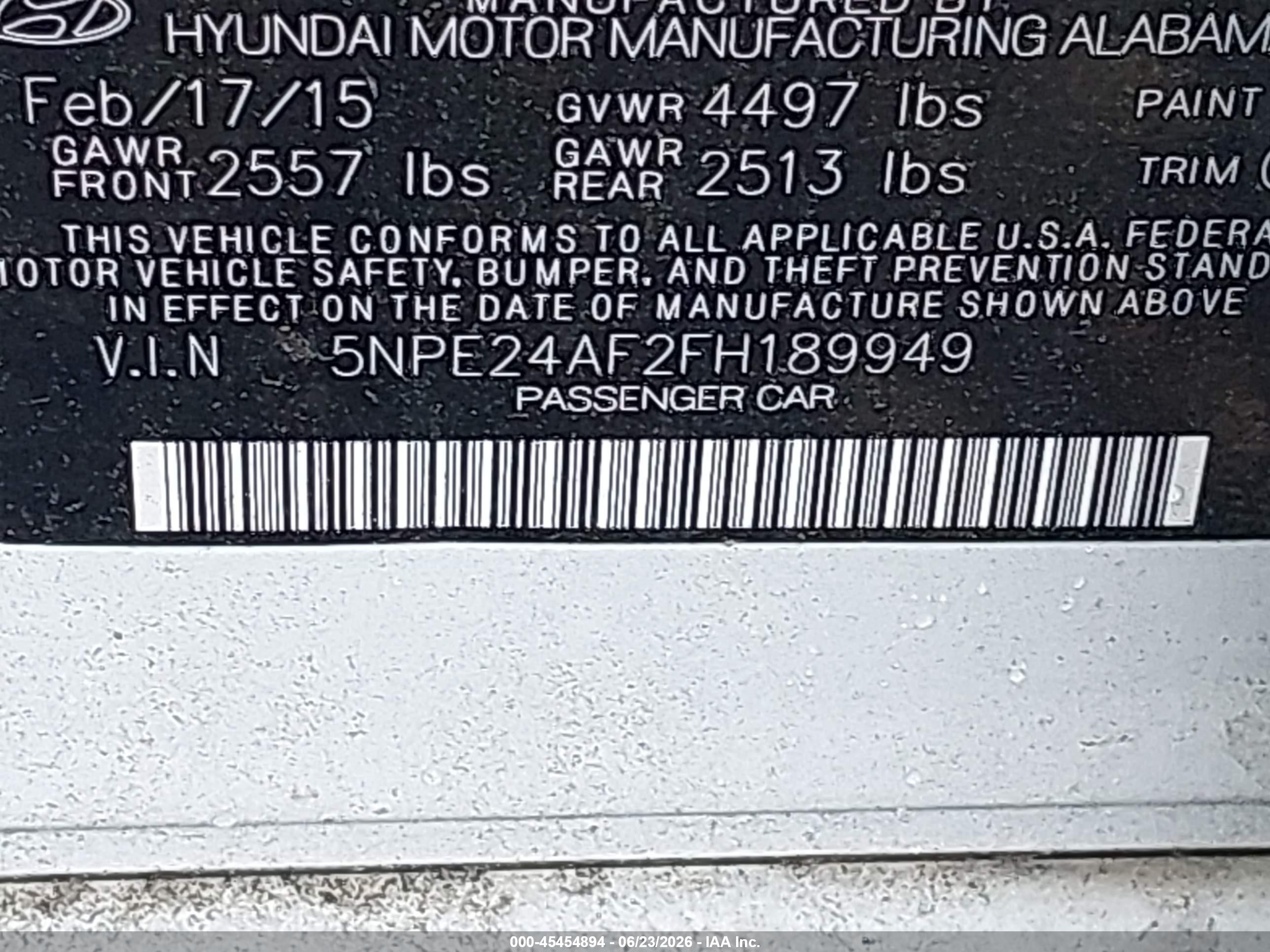 2015 Hyundai Sonata Se White vin: 5NPE24AF2FH189949
