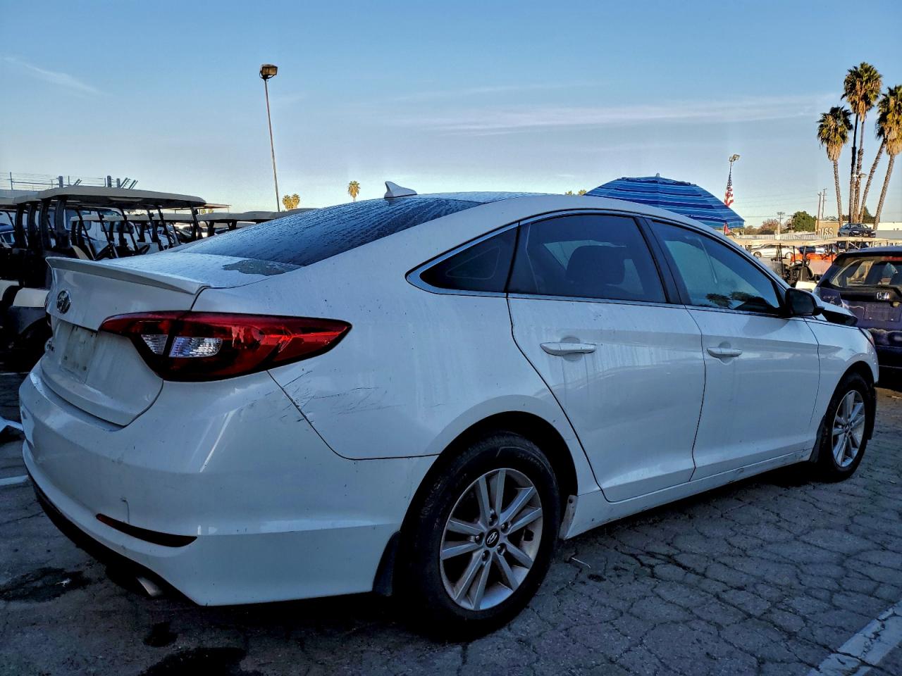 2015 Hyundai Sonata Se White vin: 5NPE24AF2FH189952