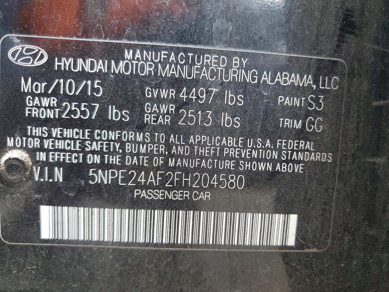 2015 Hyundai Sonata Se Black vin: 5NPE24AF2FH204580