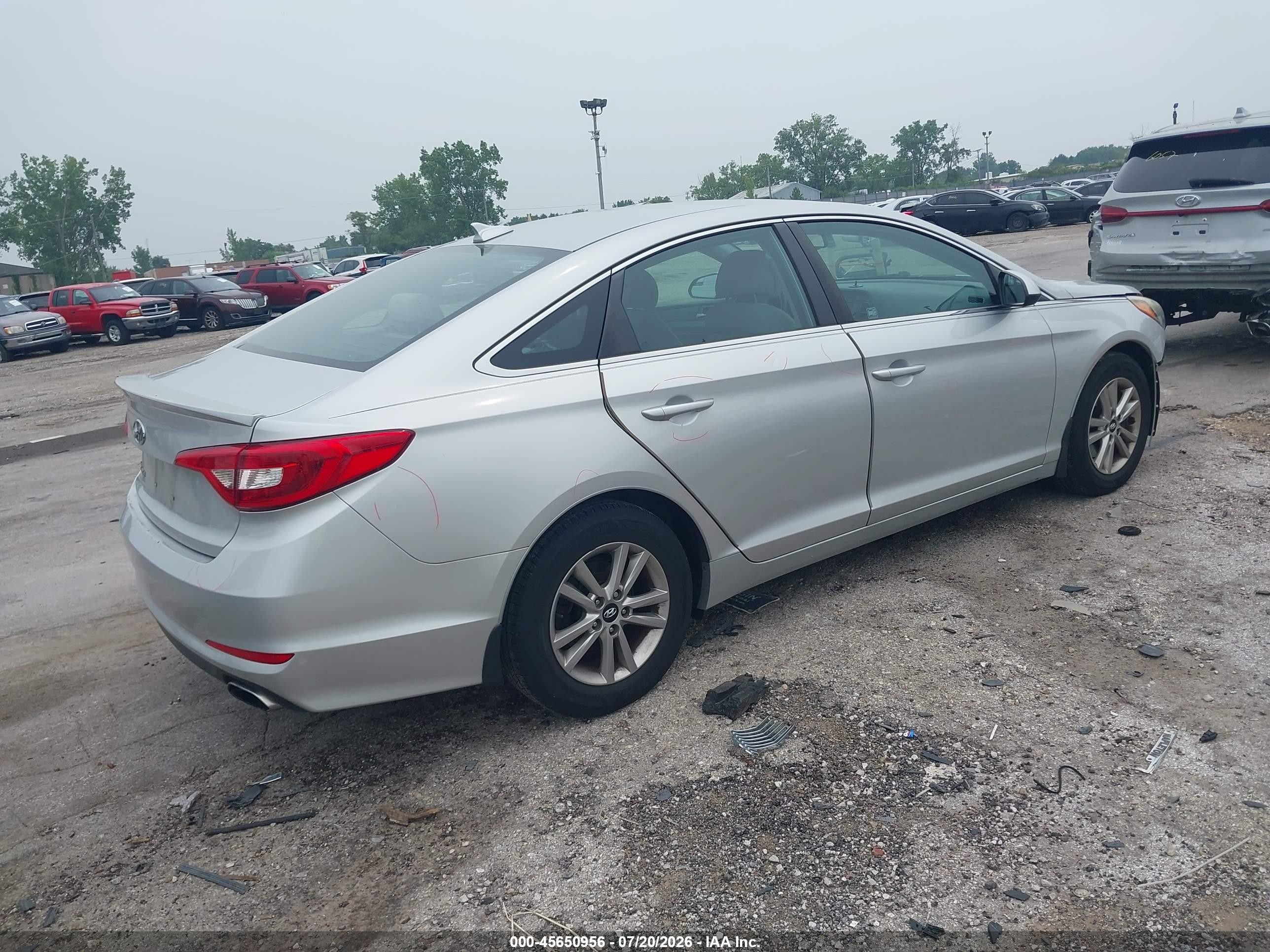 2015 Hyundai Sonata Se Silver vin: 5NPE24AF2FH210086