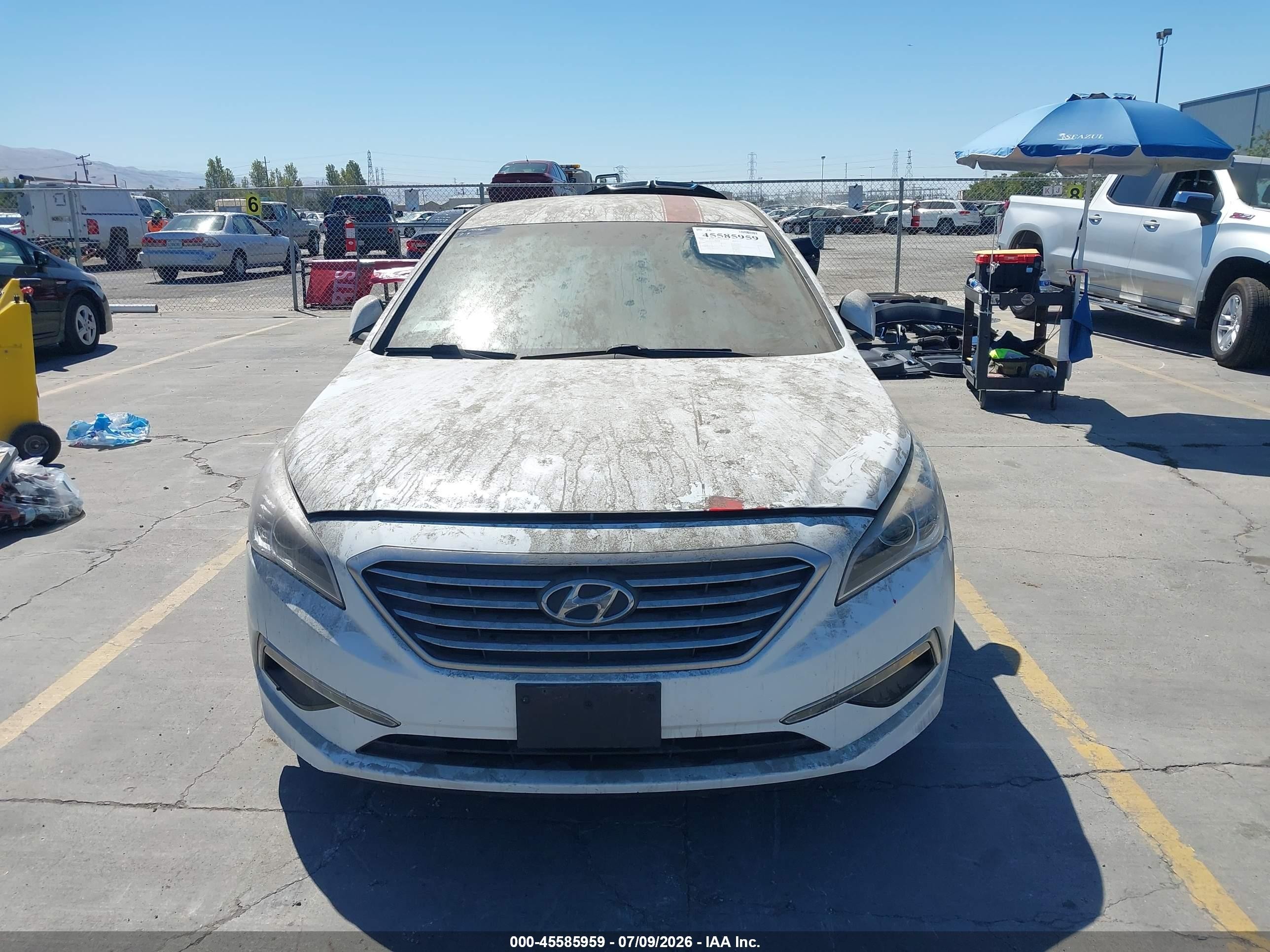 2015 Hyundai Sonata Se White vin: 5NPE24AF2FH220939