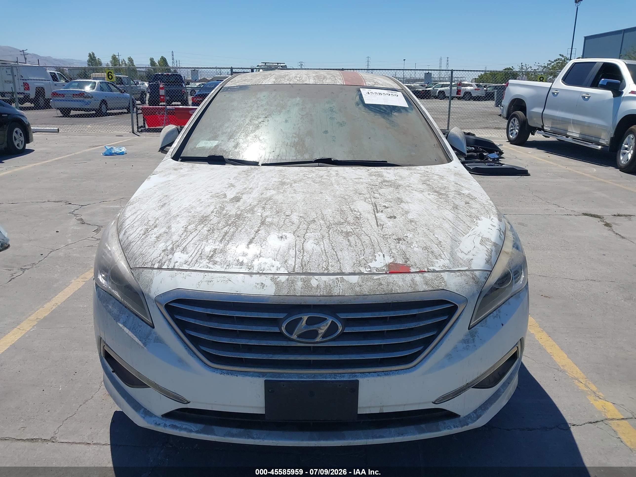 2015 Hyundai Sonata Se White vin: 5NPE24AF2FH220939