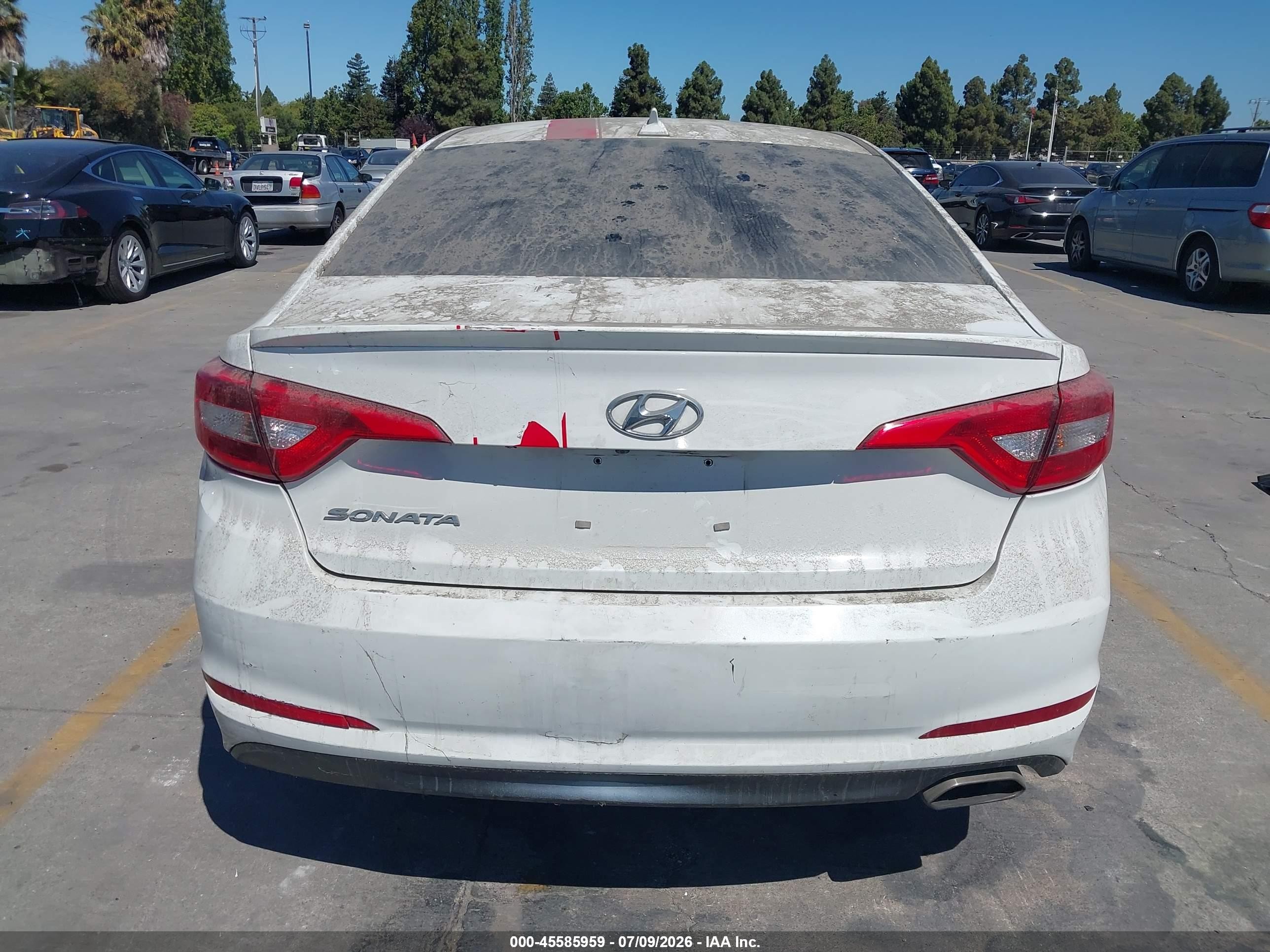 2015 Hyundai Sonata Se White vin: 5NPE24AF2FH220939