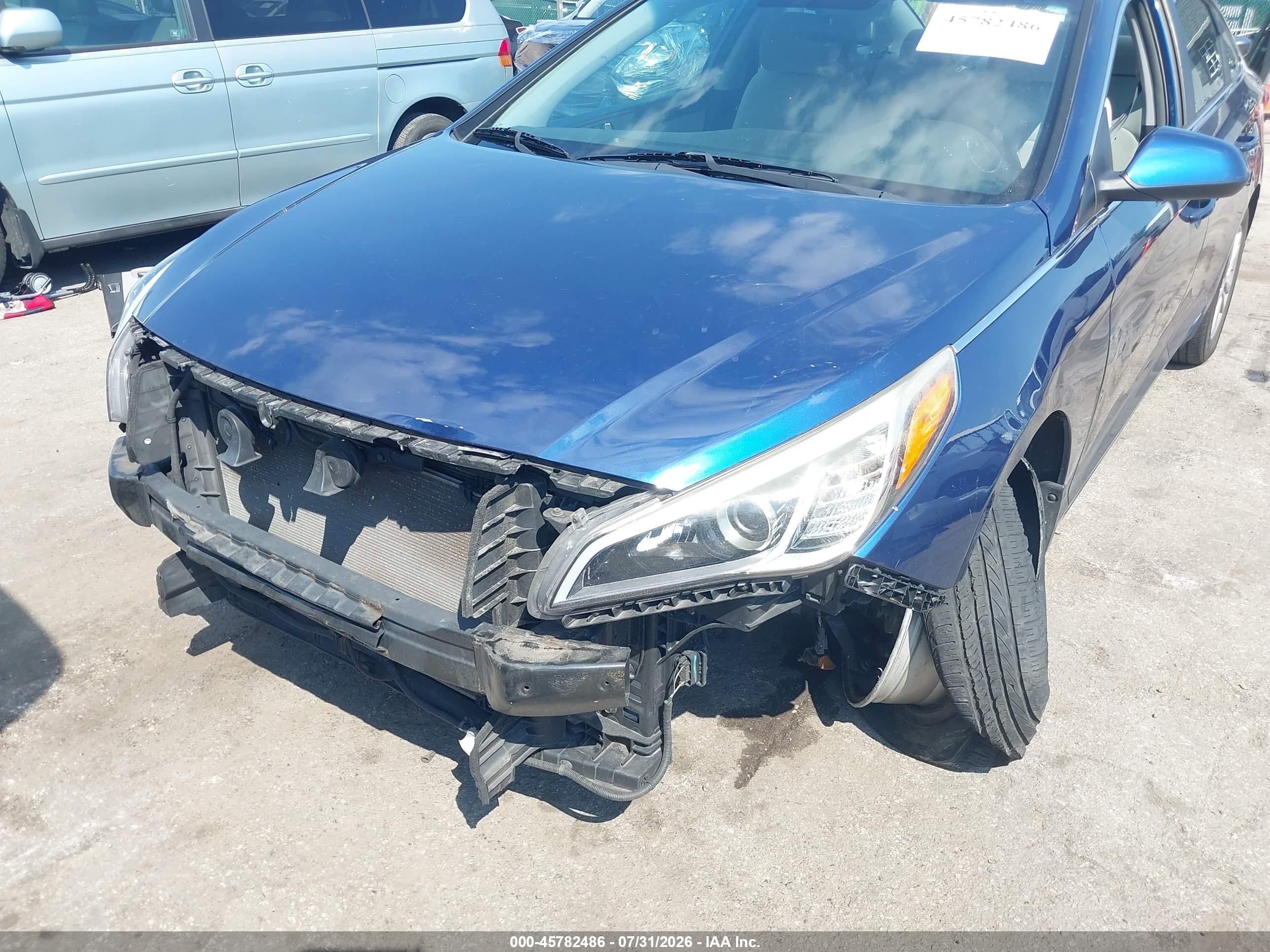 2015 Hyundai Sonata Se Blue vin: 5NPE24AF2FH222447