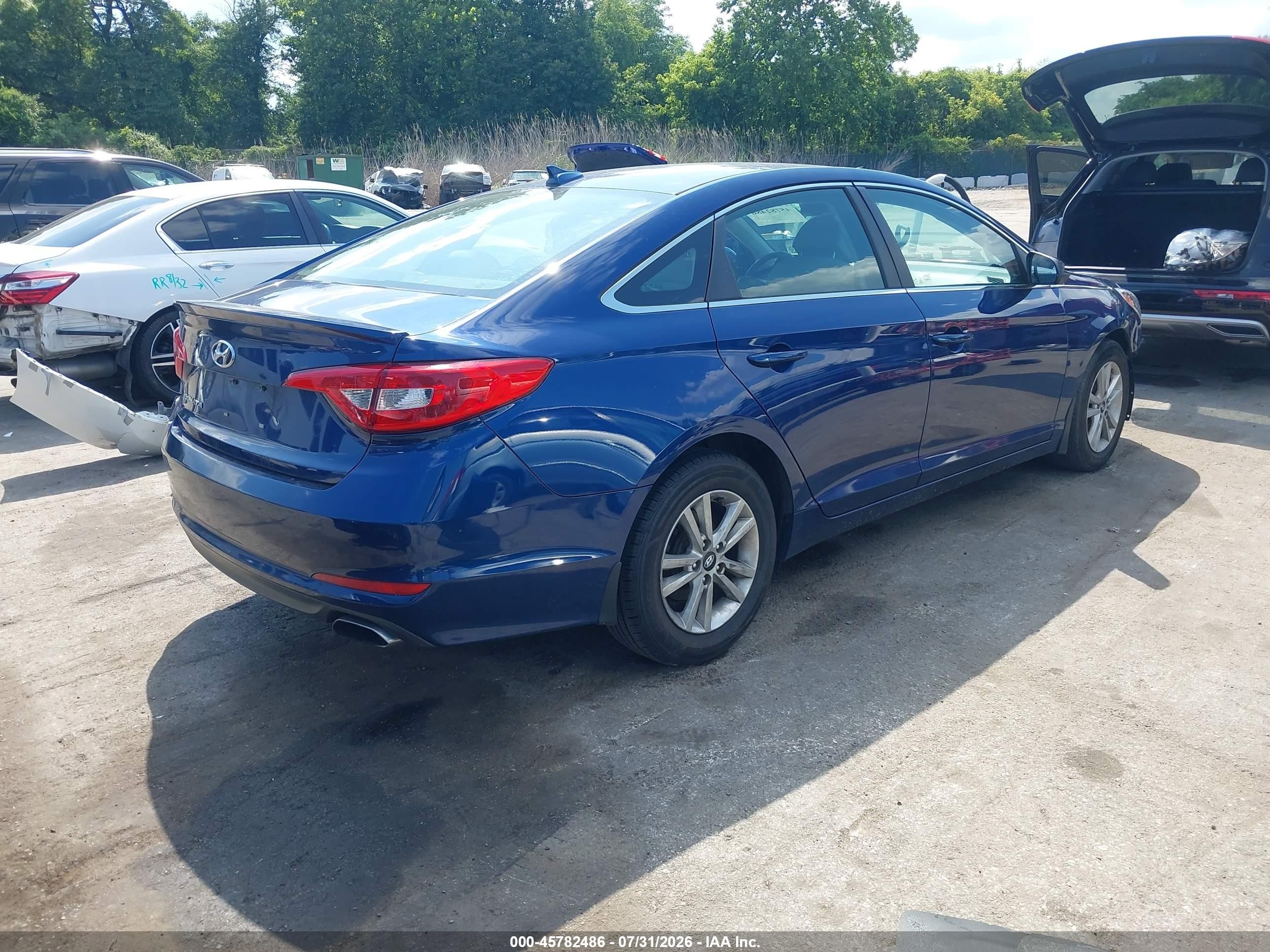 2015 Hyundai Sonata Se Blue vin: 5NPE24AF2FH222447
