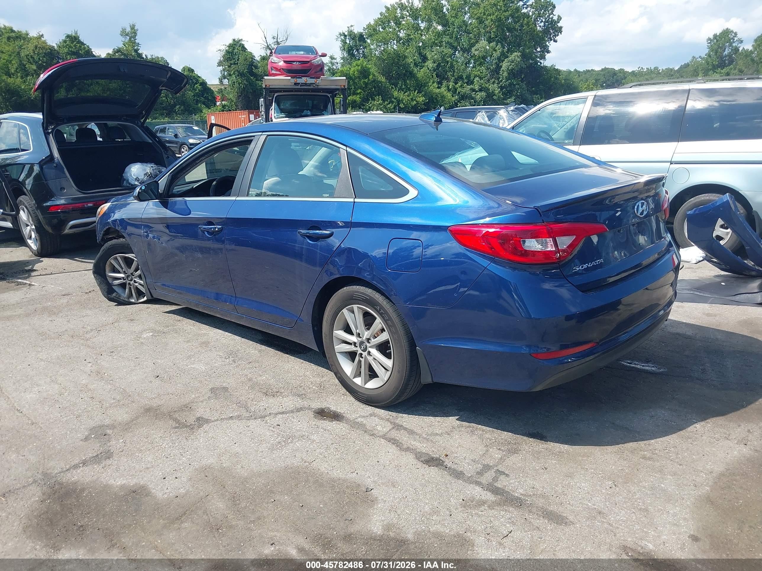 2015 Hyundai Sonata Se Blue vin: 5NPE24AF2FH222447