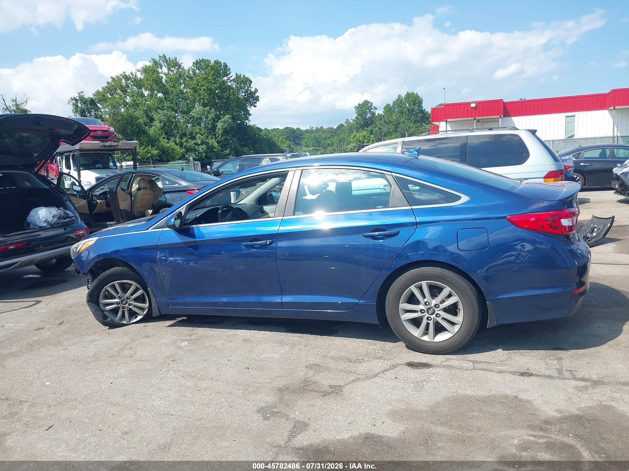 2015 Hyundai Sonata Se Blue vin: 5NPE24AF2FH222447
