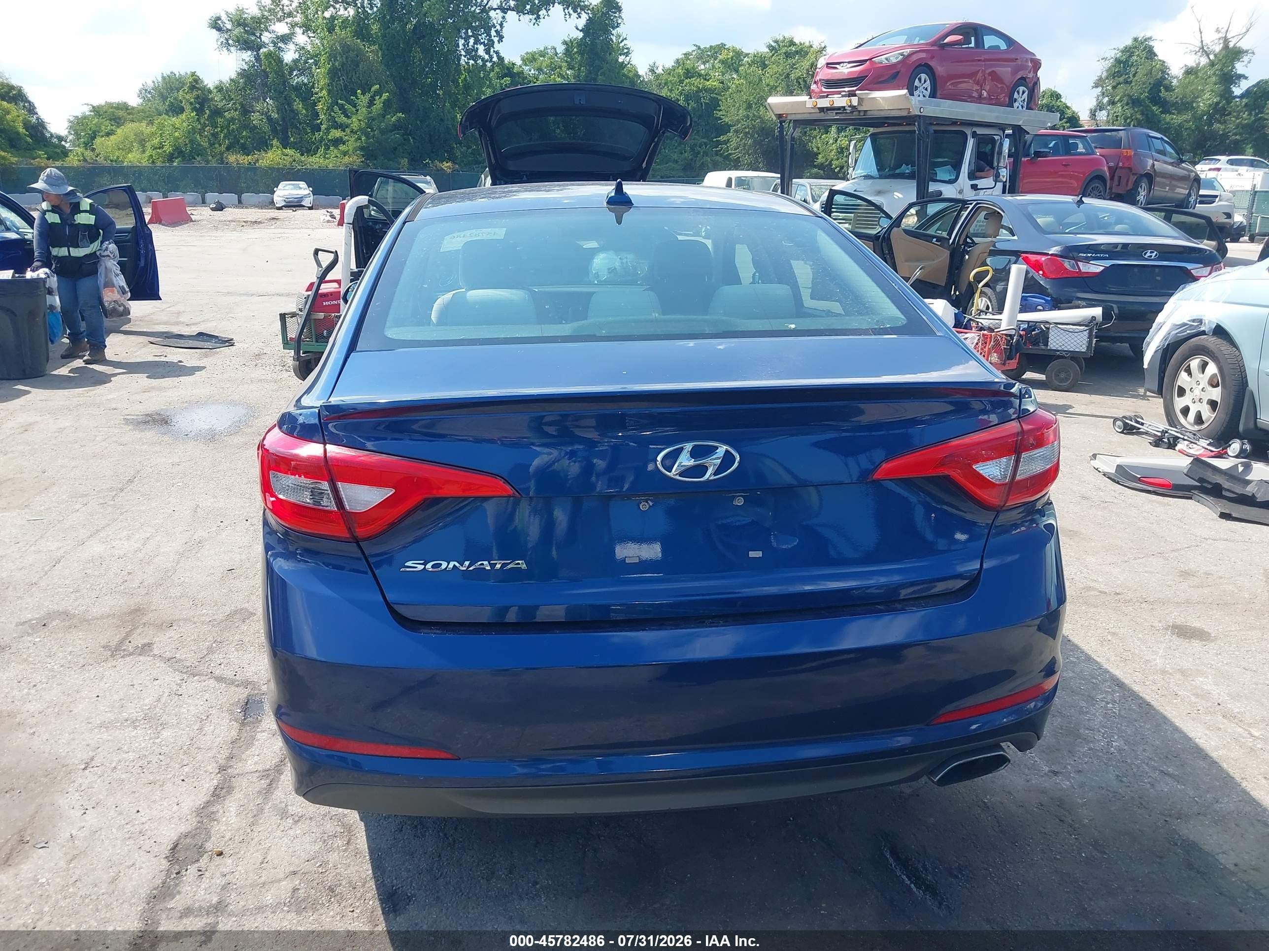 2015 Hyundai Sonata Se Blue vin: 5NPE24AF2FH222447