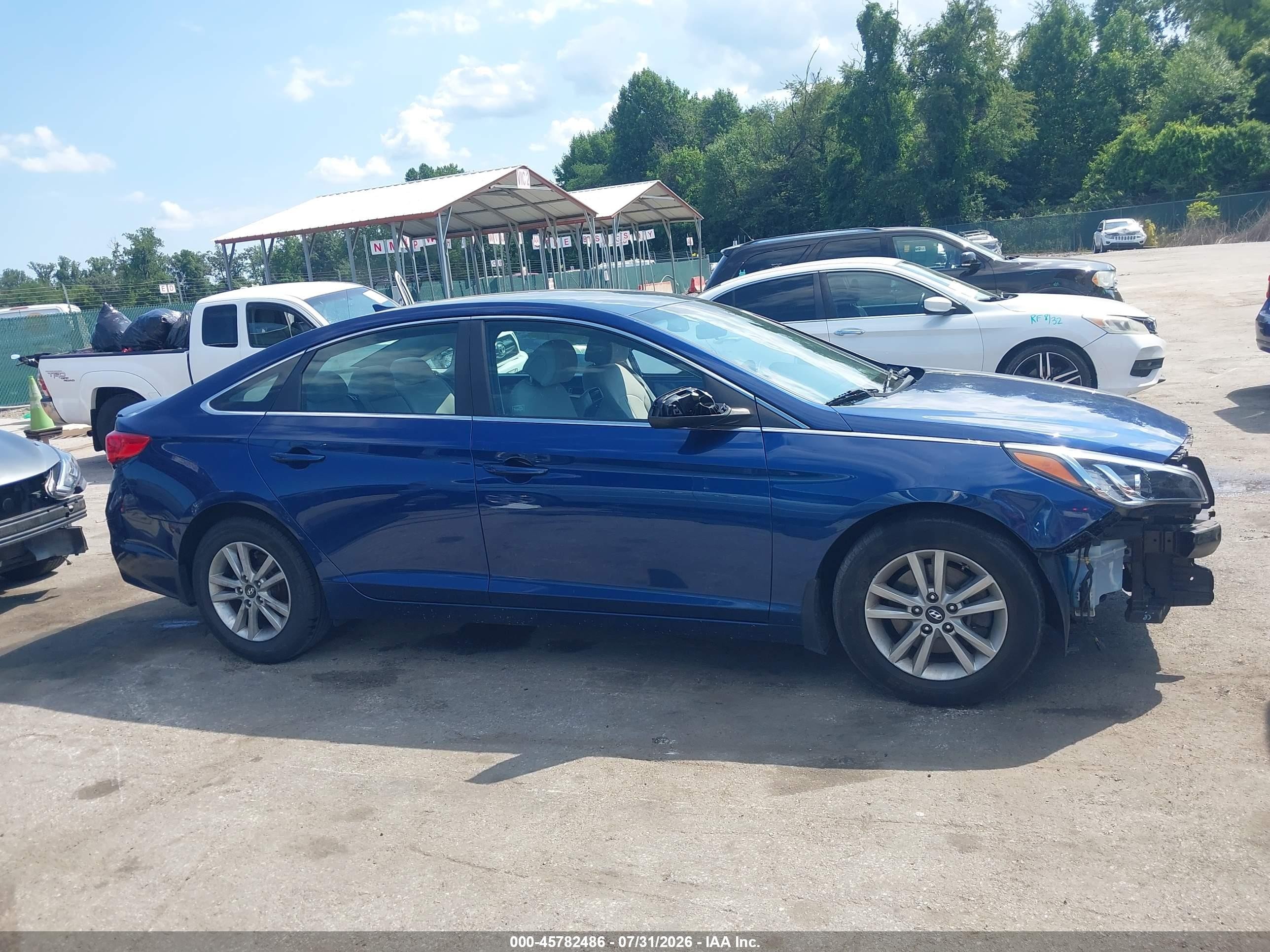 2015 Hyundai Sonata Se Blue vin: 5NPE24AF2FH222447