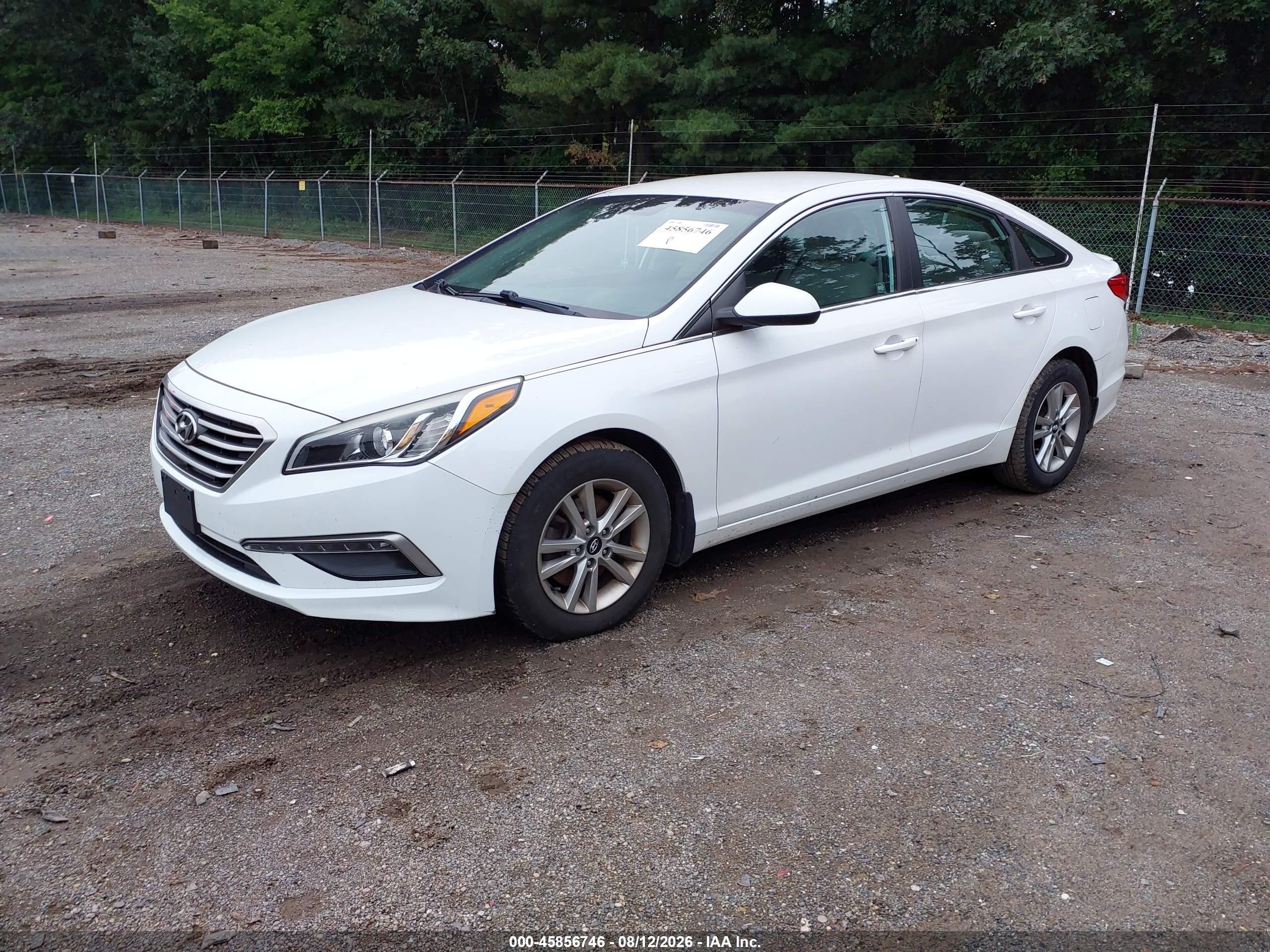 2015 Hyundai Sonata Se White vin: 5NPE24AF2FH225218