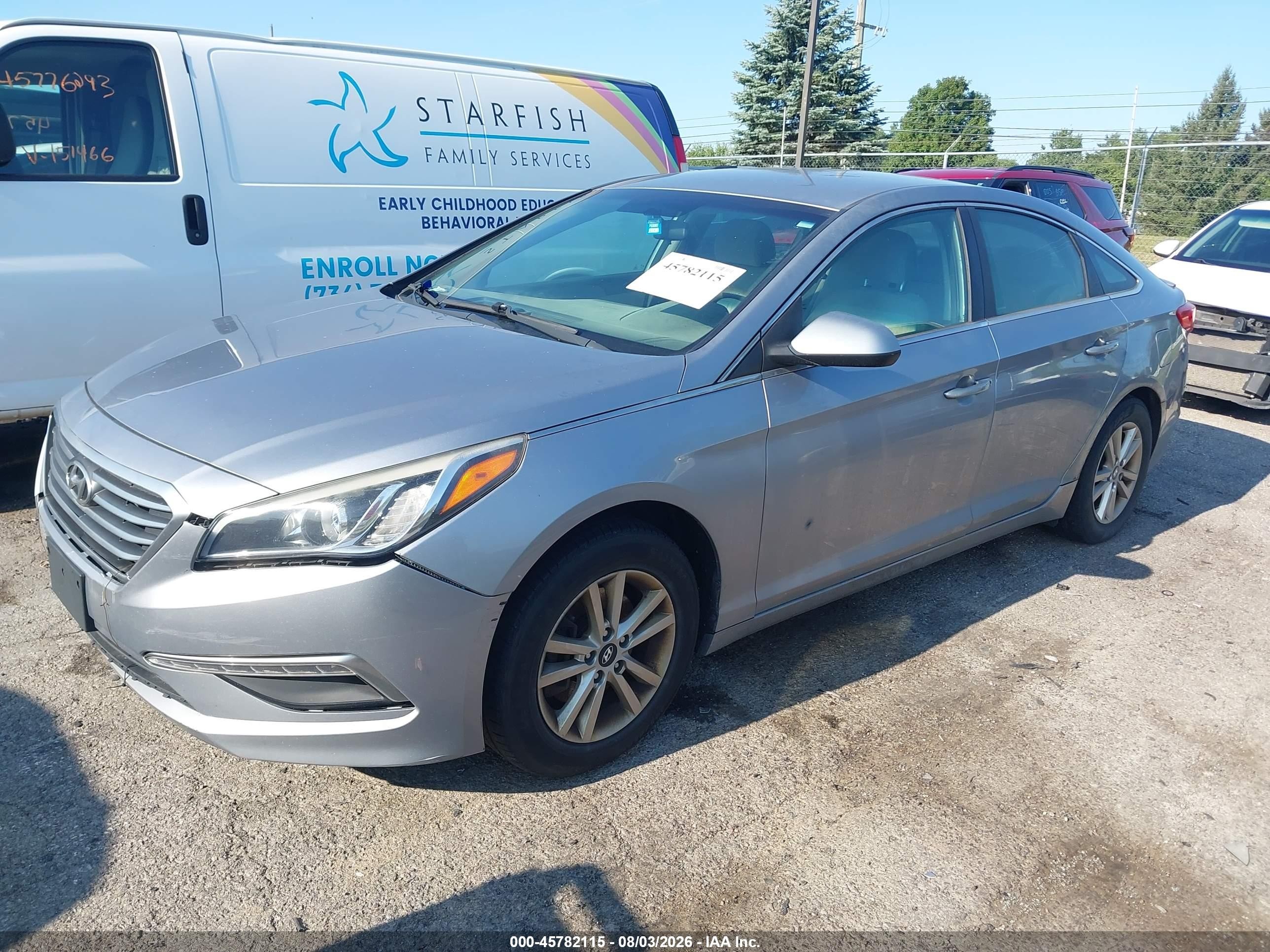 2015 Hyundai Sonata Se Gray vin: 5NPE24AF2FH229768