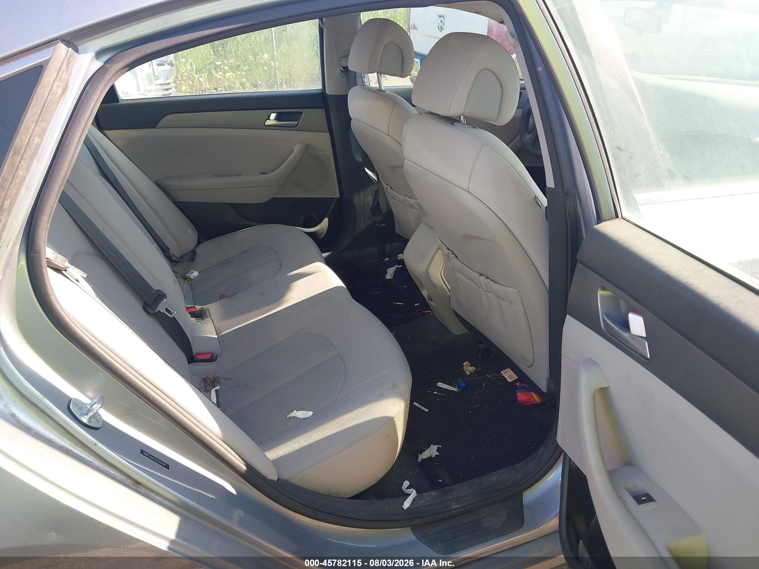 2015 Hyundai Sonata Se Gray vin: 5NPE24AF2FH229768