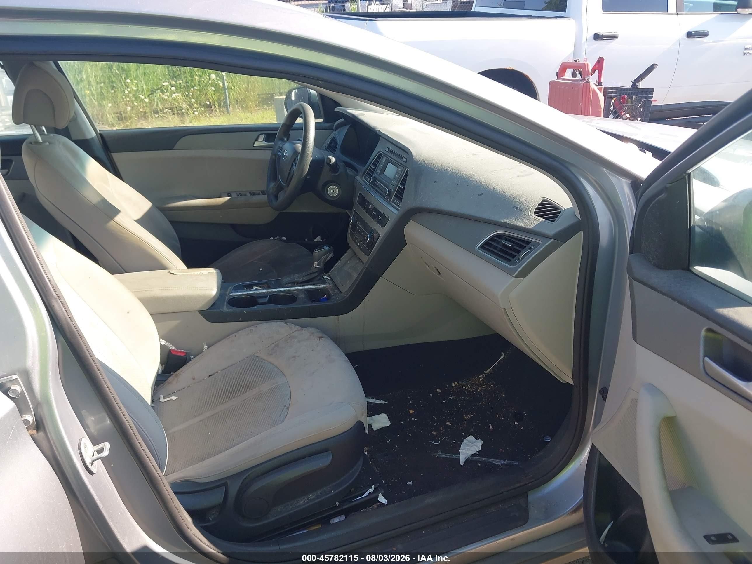 2015 Hyundai Sonata Se Gray vin: 5NPE24AF2FH229768
