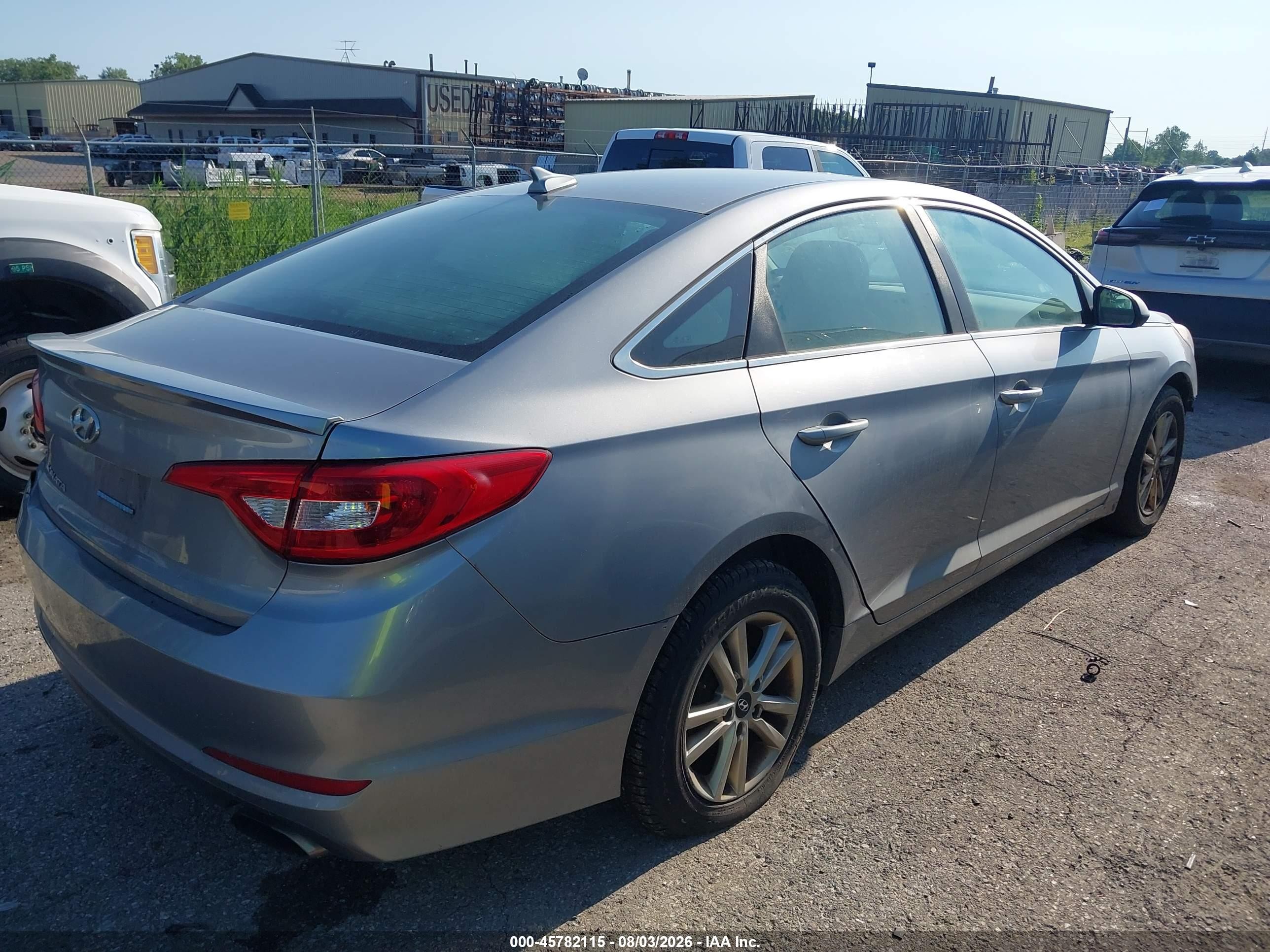 2015 Hyundai Sonata Se Gray vin: 5NPE24AF2FH229768