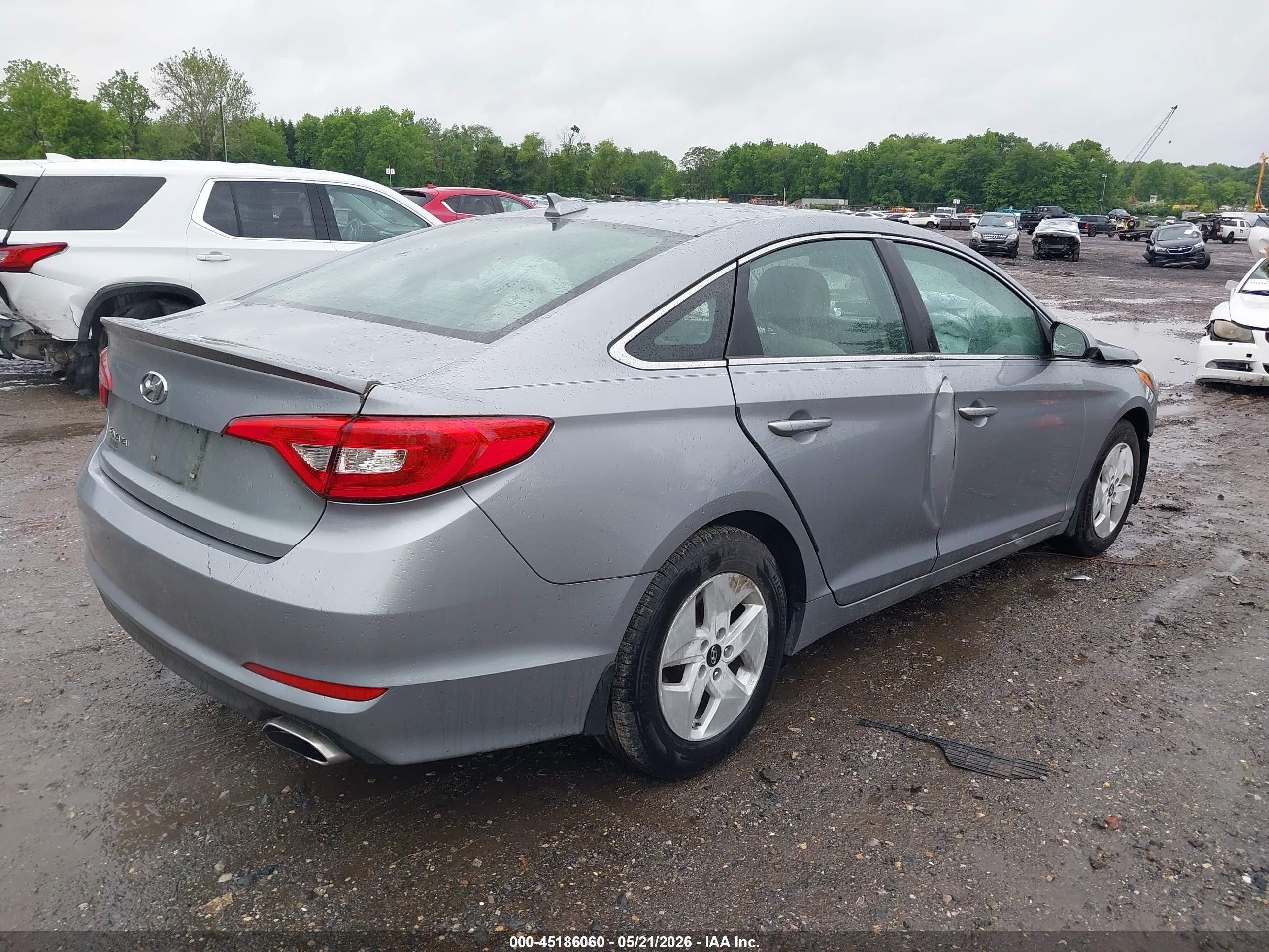 2015 Hyundai Sonata Se Silver vin: 5NPE24AF2FH232234