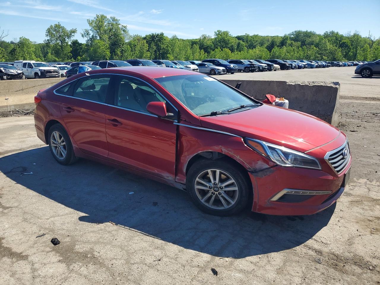 2015 Hyundai Sonata Se Red vin: 5NPE24AF2FH250829