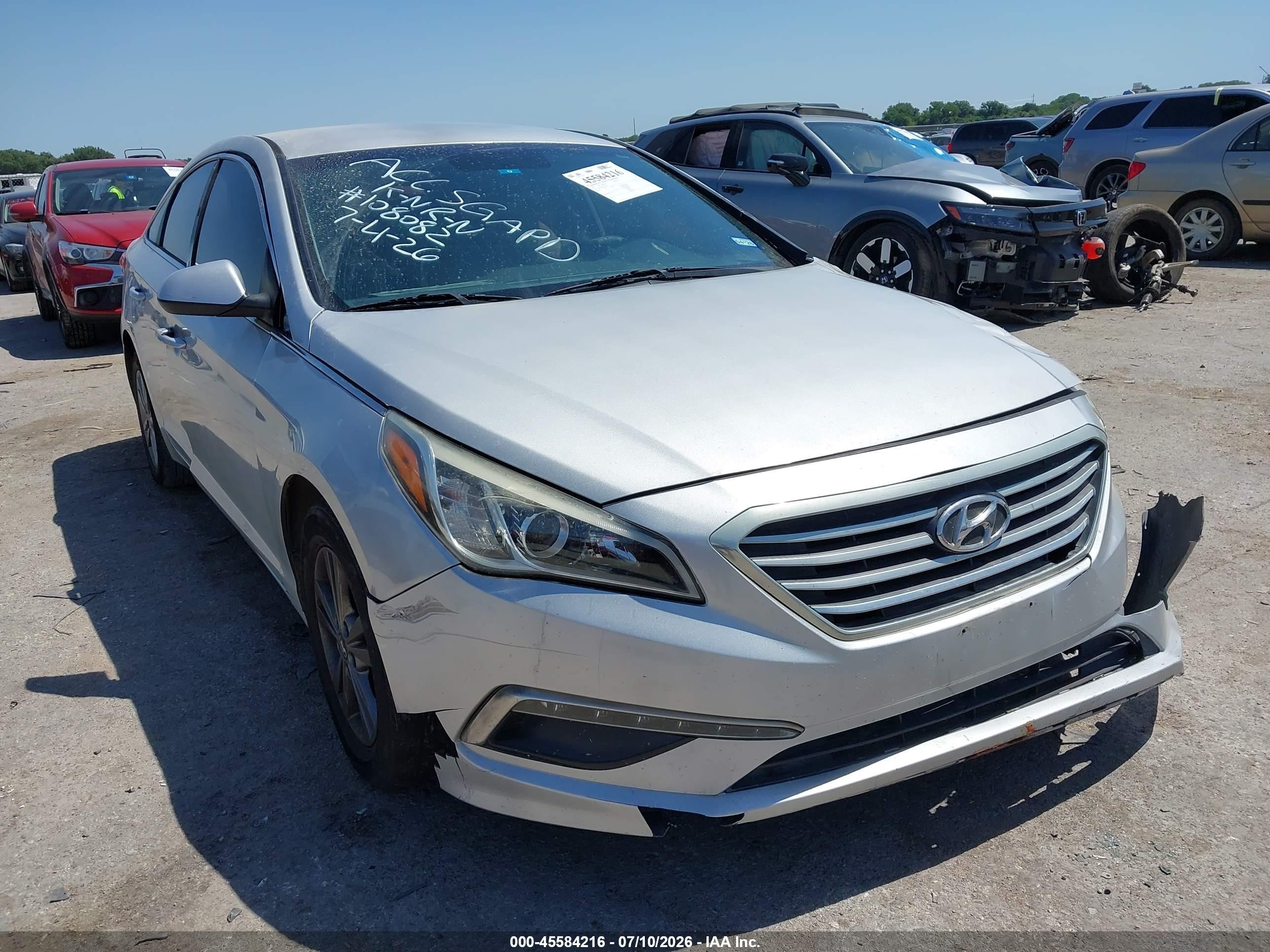 2015 Hyundai Sonata Se Серебряный vin: 5NPE24AF2FH256193