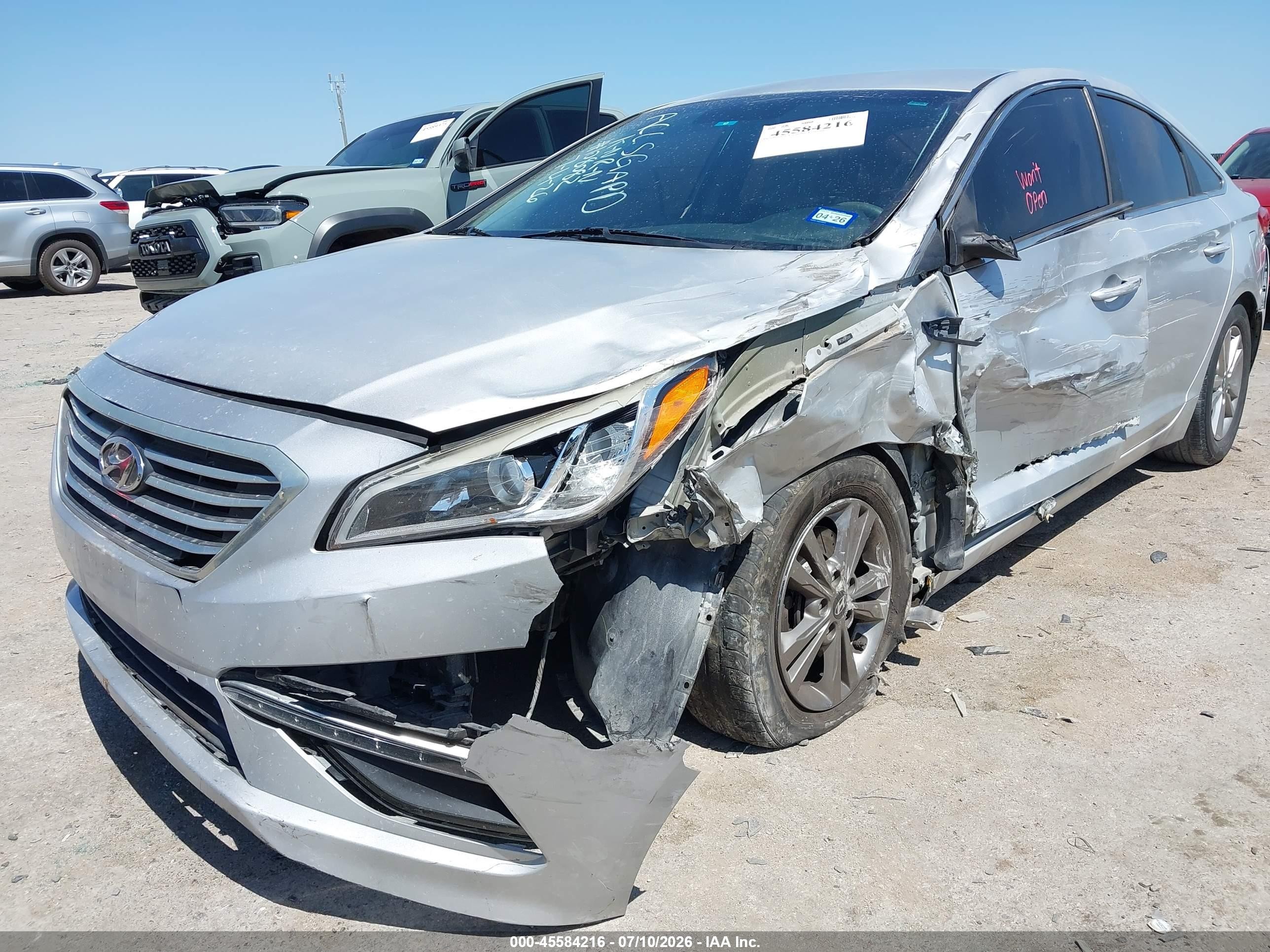 2015 Hyundai Sonata Se Silver vin: 5NPE24AF2FH256193