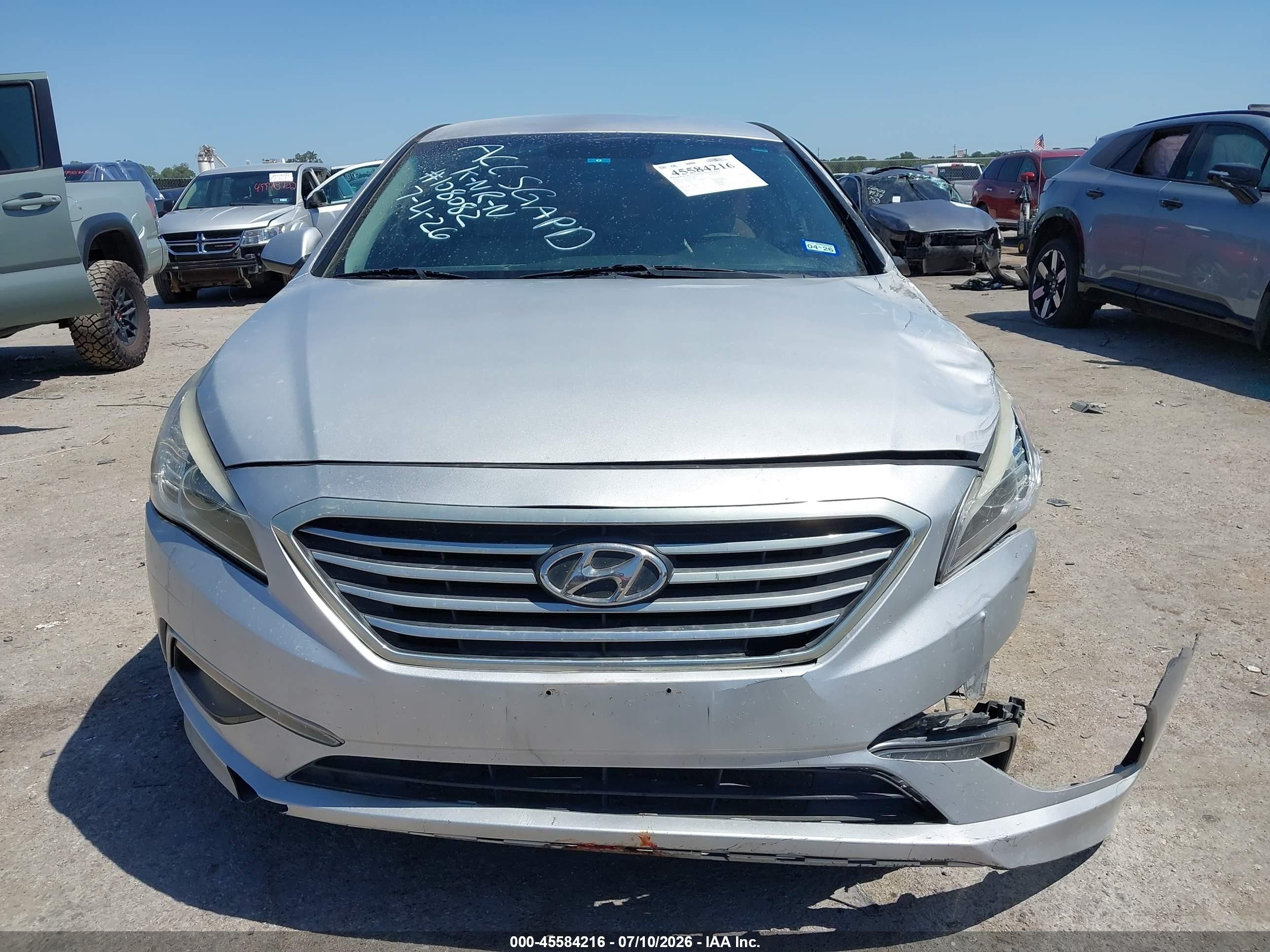 2015 Hyundai Sonata Se Silver vin: 5NPE24AF2FH256193