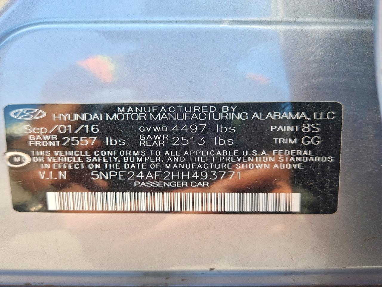 2017 Hyundai Sonata Se Серебряный vin: 5NPE24AF2HH493771