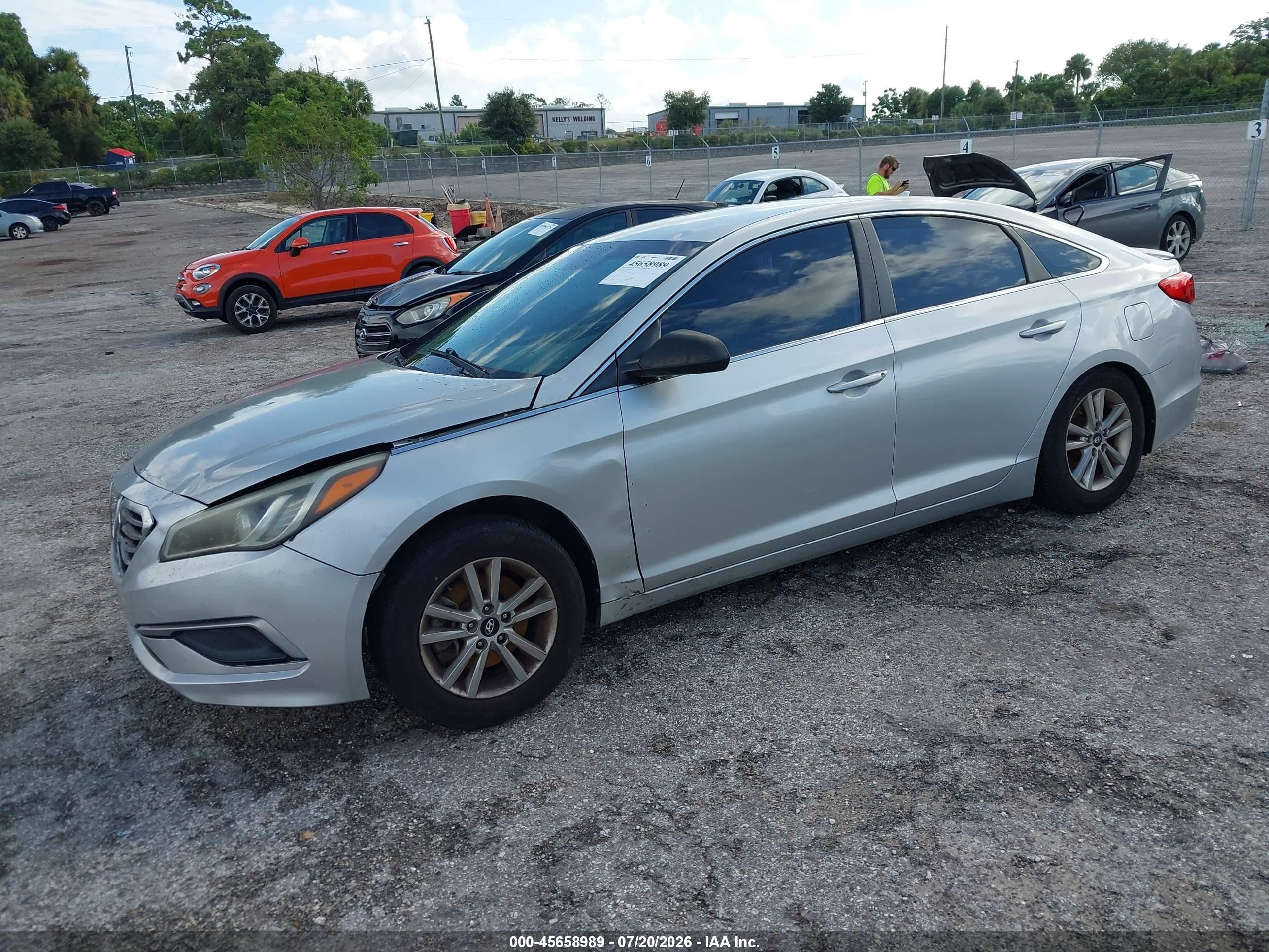 2017 Hyundai Sonata Серебряный vin: 5NPE24AF2HH503974