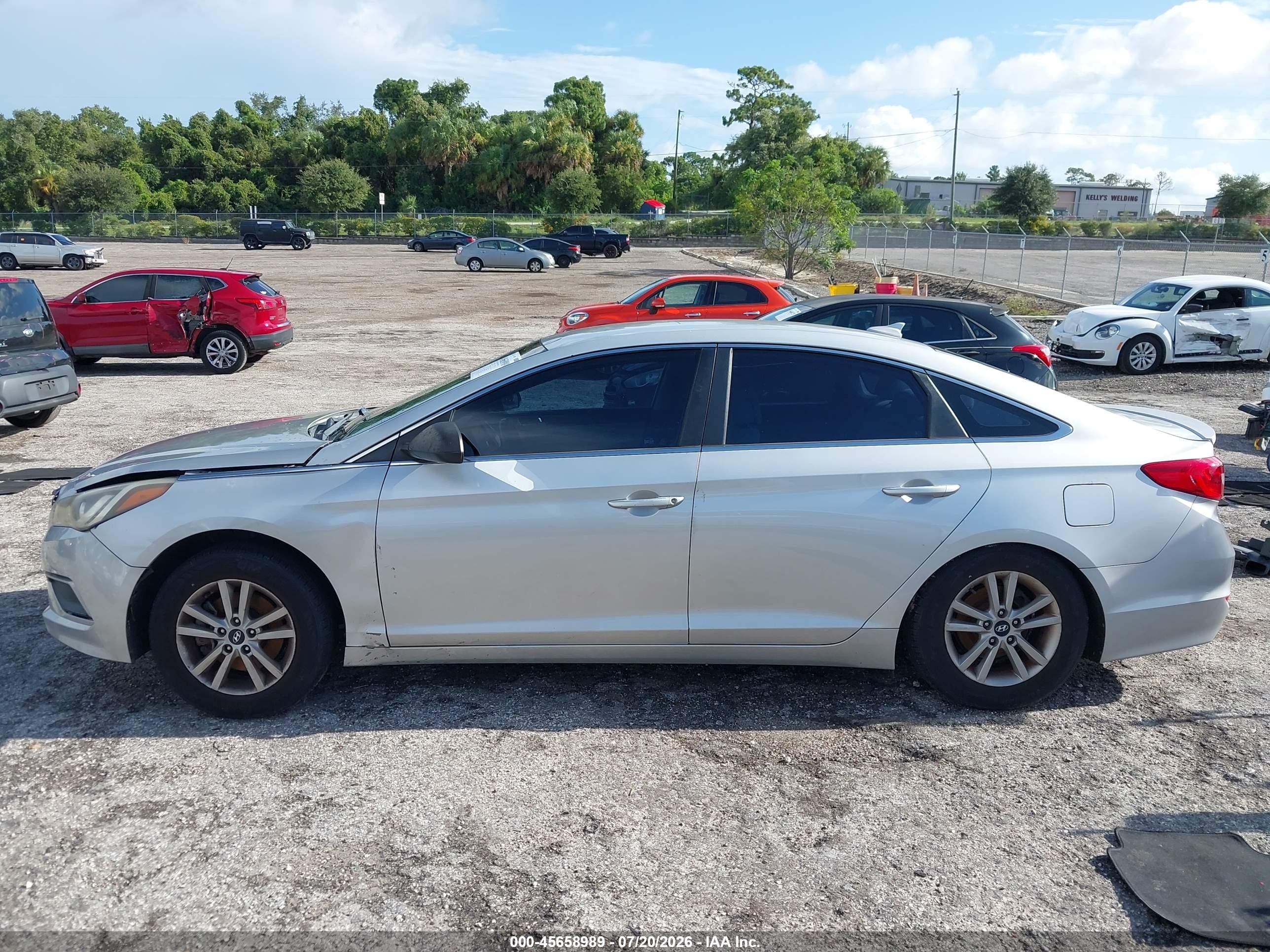 2017 Hyundai Sonata Серебряный vin: 5NPE24AF2HH503974