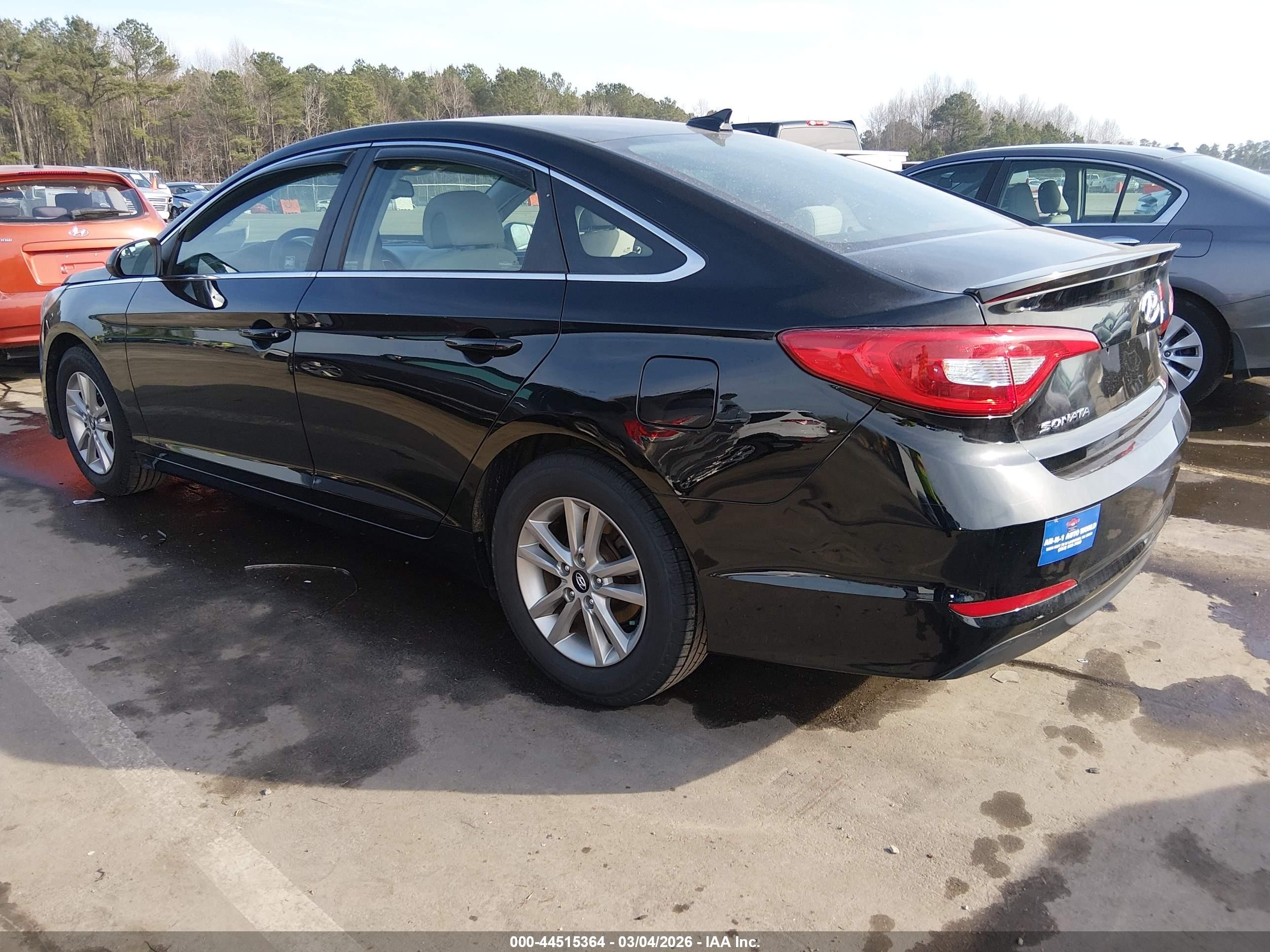 2015 Hyundai Sonata Se Black vin: 5NPE24AF3FH005568