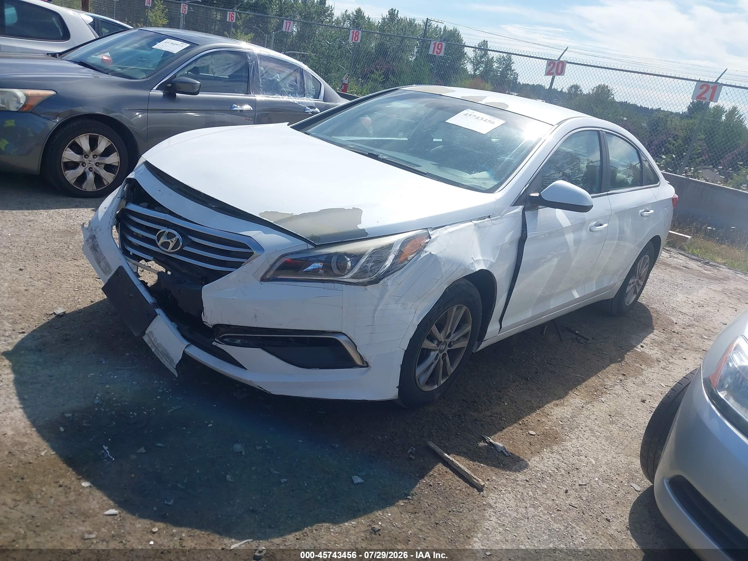 2015 Hyundai Sonata Se White vin: 5NPE24AF3FH006137