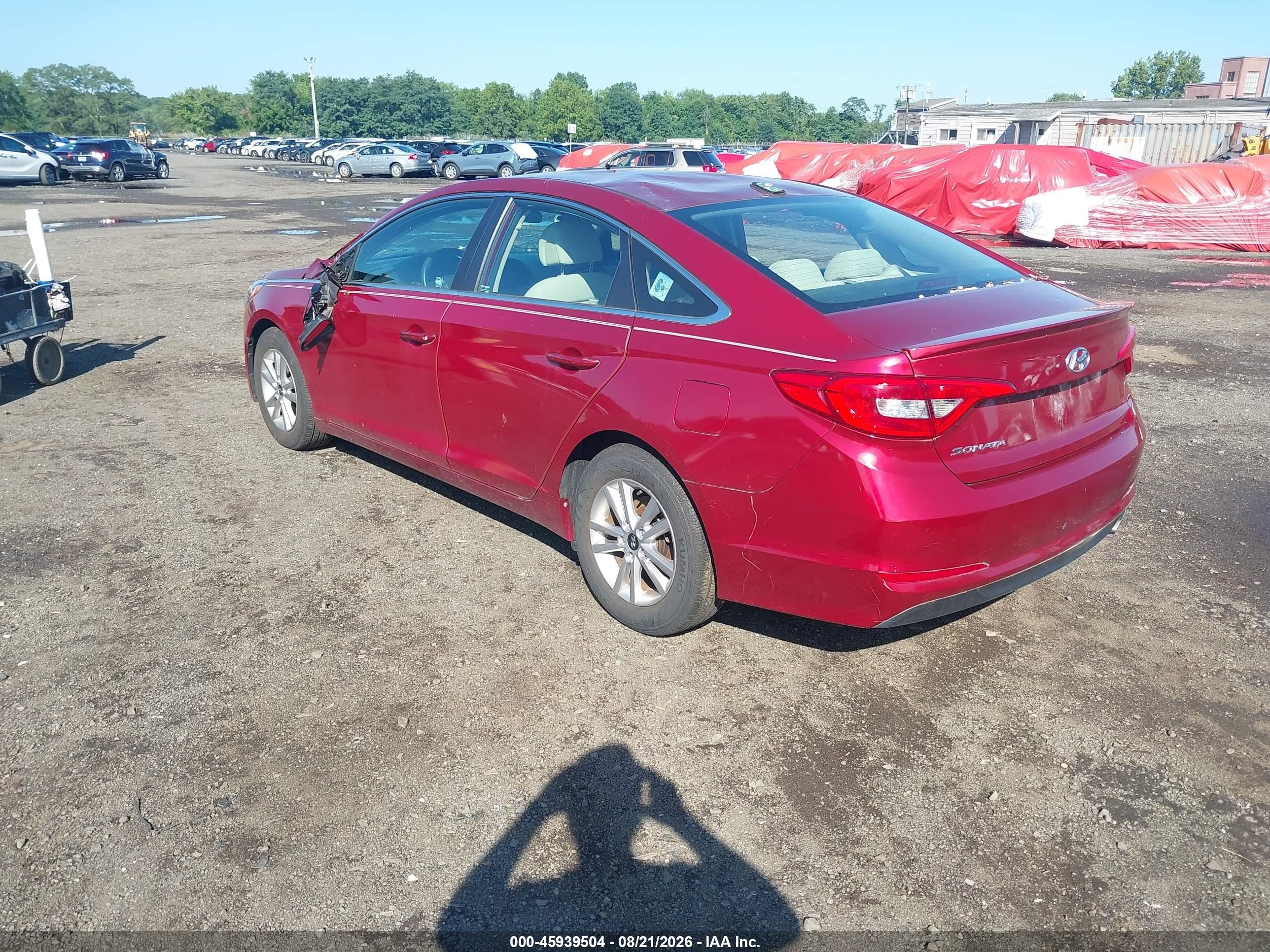 2015 Hyundai Sonata Se Red vin: 5NPE24AF3FH014996