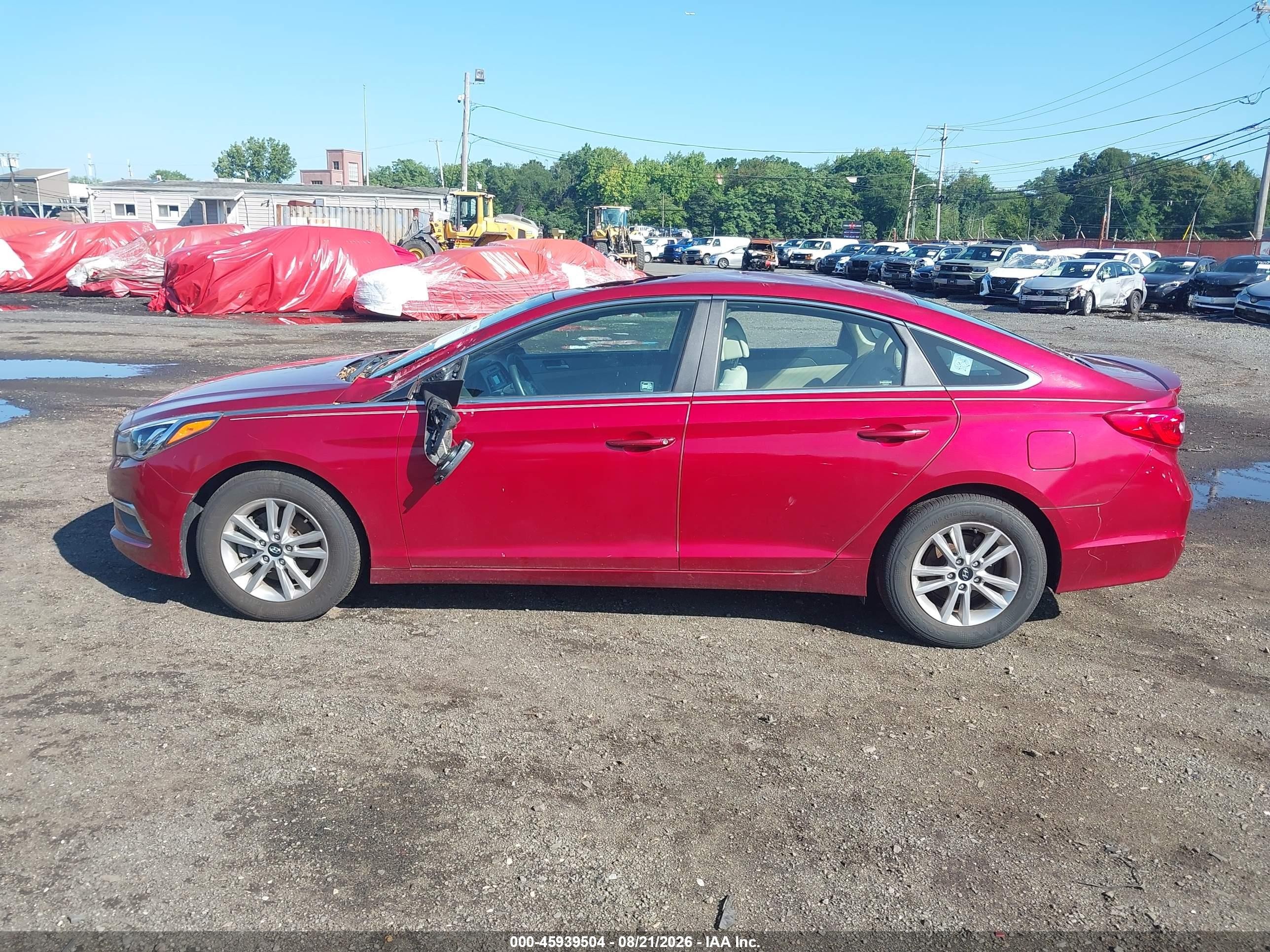 2015 Hyundai Sonata Se Red vin: 5NPE24AF3FH014996