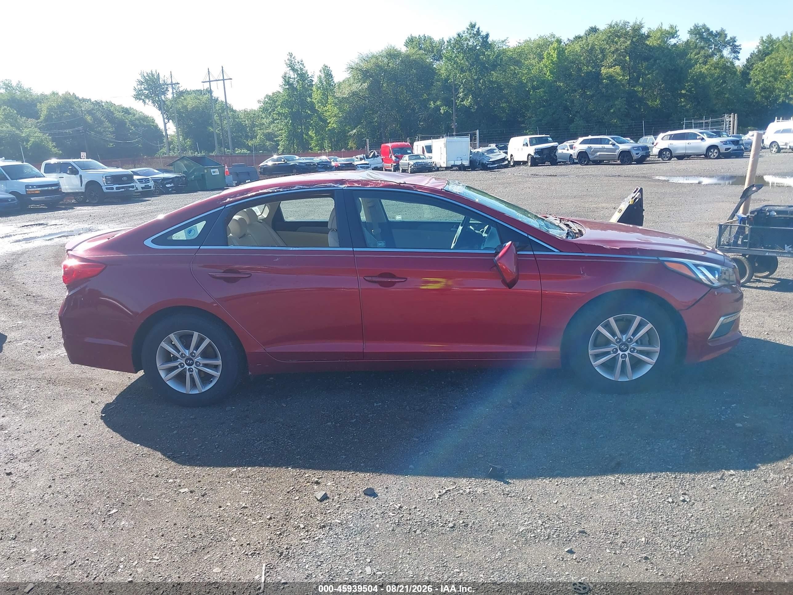 2015 Hyundai Sonata Se Red vin: 5NPE24AF3FH014996
