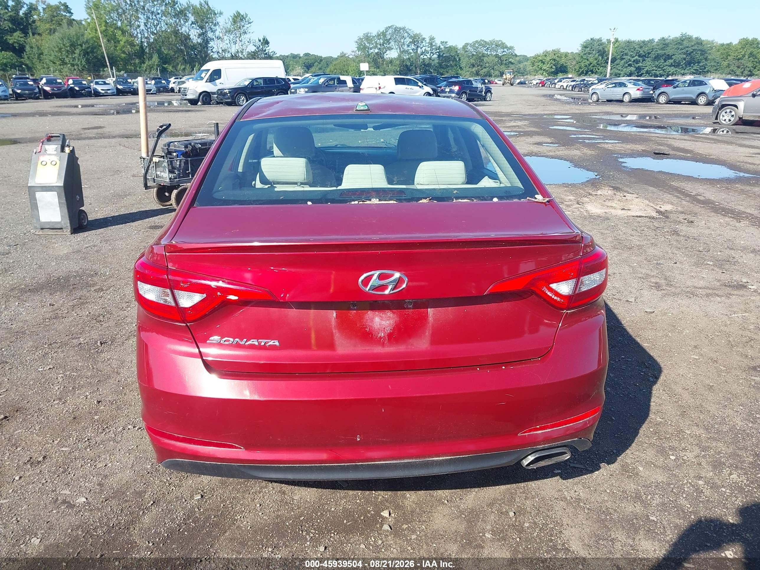 2015 Hyundai Sonata Se Red vin: 5NPE24AF3FH014996