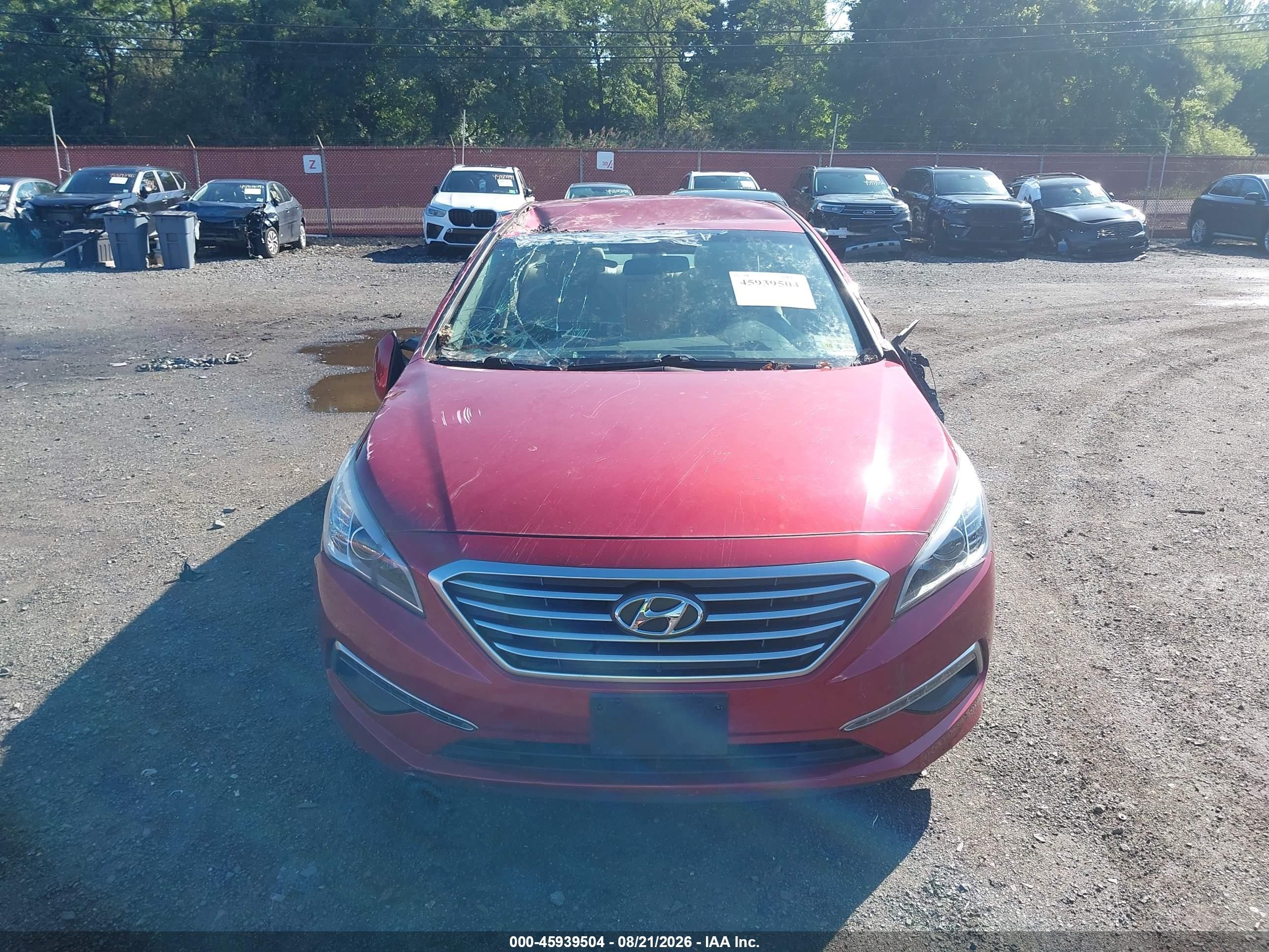 2015 Hyundai Sonata Se Red vin: 5NPE24AF3FH014996